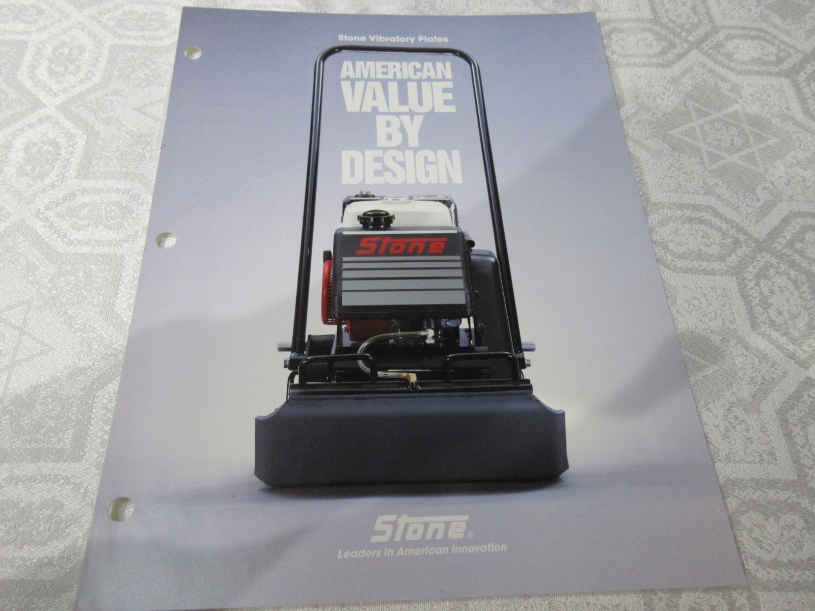 Stone Vibratory Plates Sales Brochure 4 Page