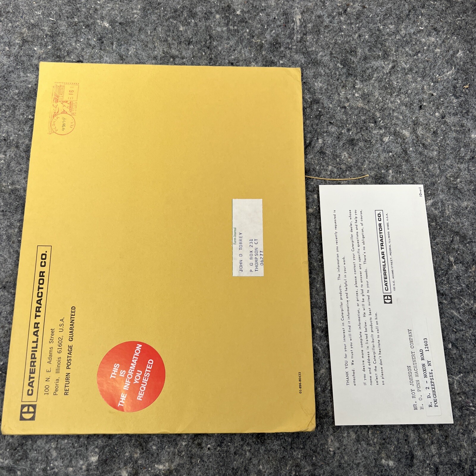 Equipment Brochure – Caterpillar – 910 – Wheel Loader – c1970&rsquo;s with Envelope