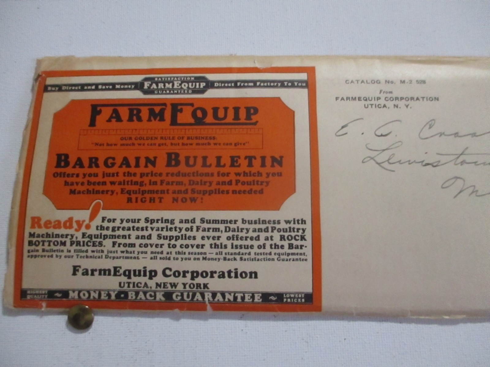 1920s Farm Equipment Bargain Bulletin Catalog Mailer