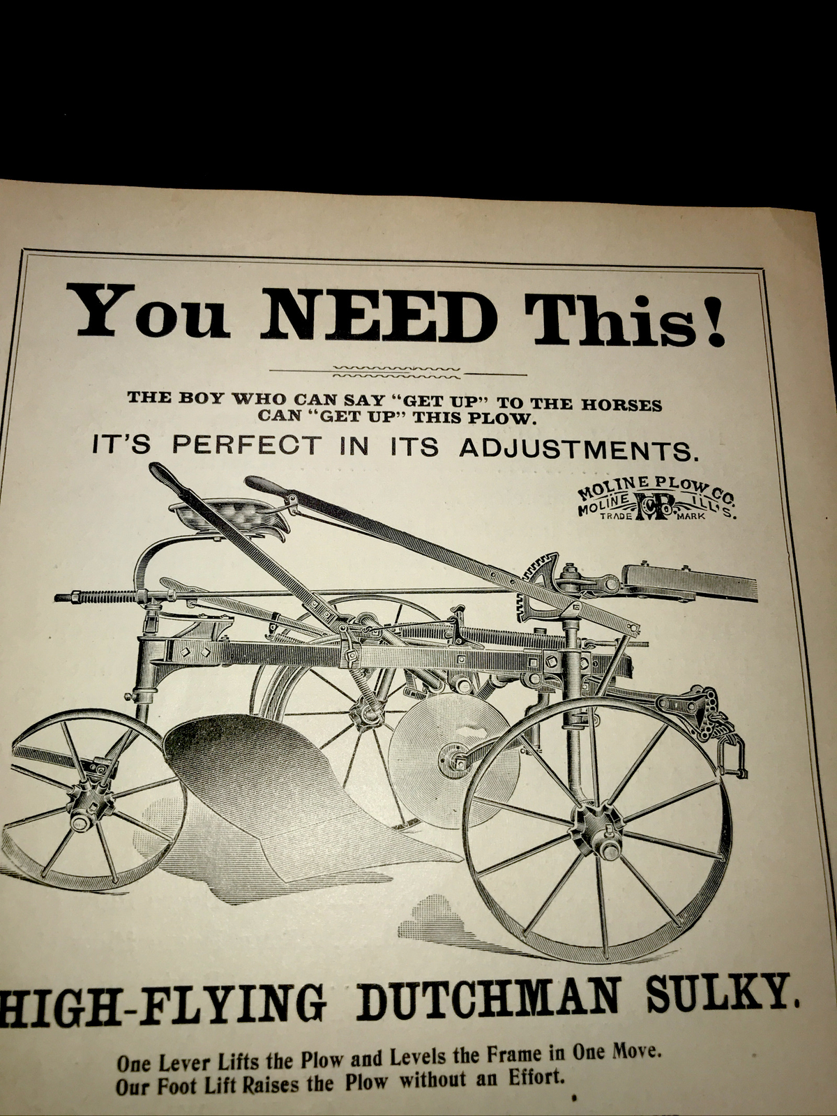 1898 Kansas Moline Plow Co. Farm Advertising – Kansas City – Missouri