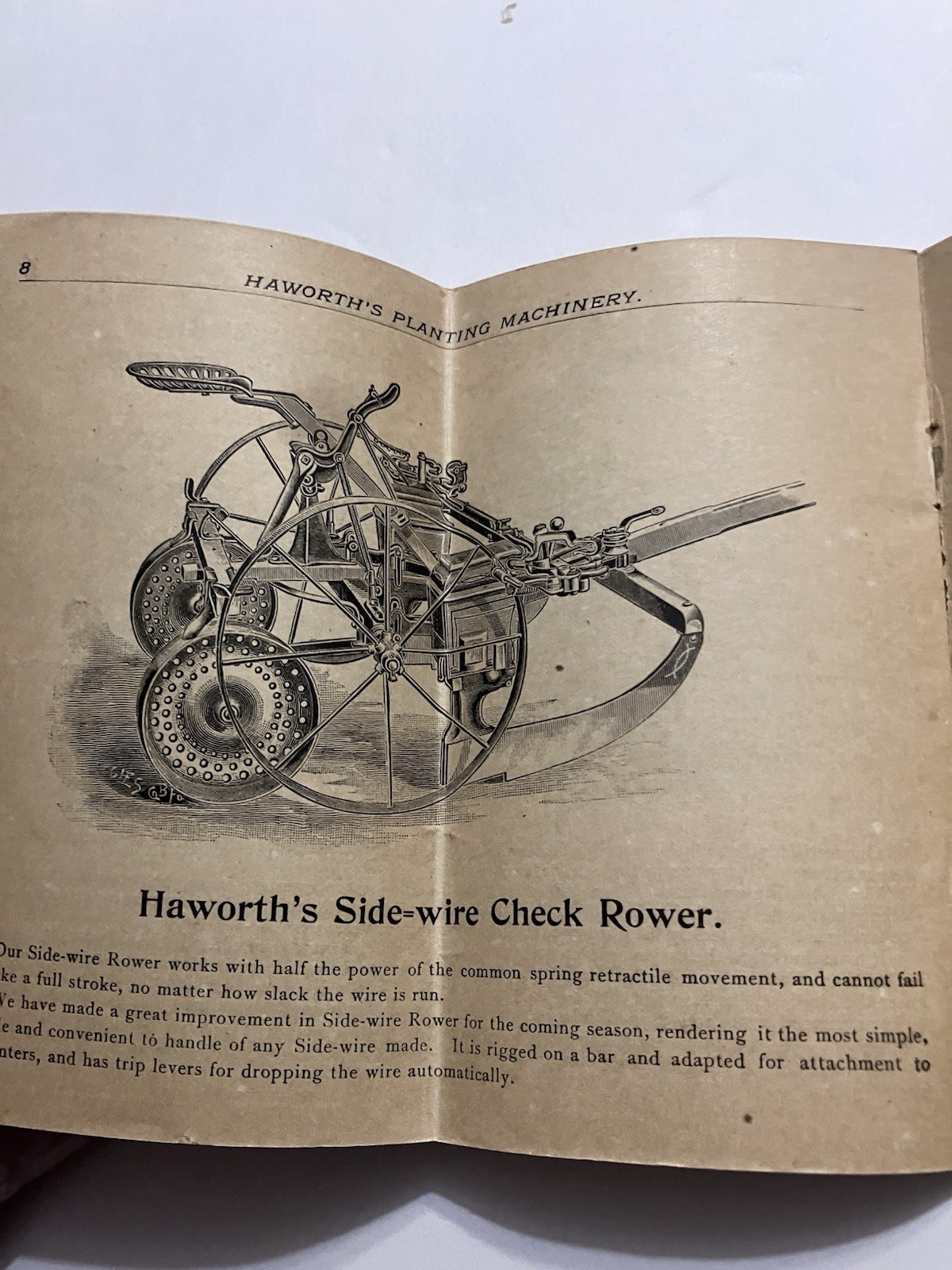 1893 Haworth & Sons Planting Machinery Trade Card Catalog Elmwood Nebraska