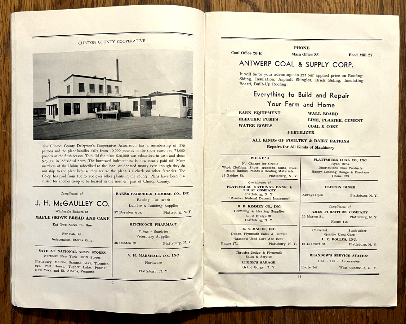 Dairy Farmers Union DFU 1940-41 Journal NYS Milk Plant & County photos local ads