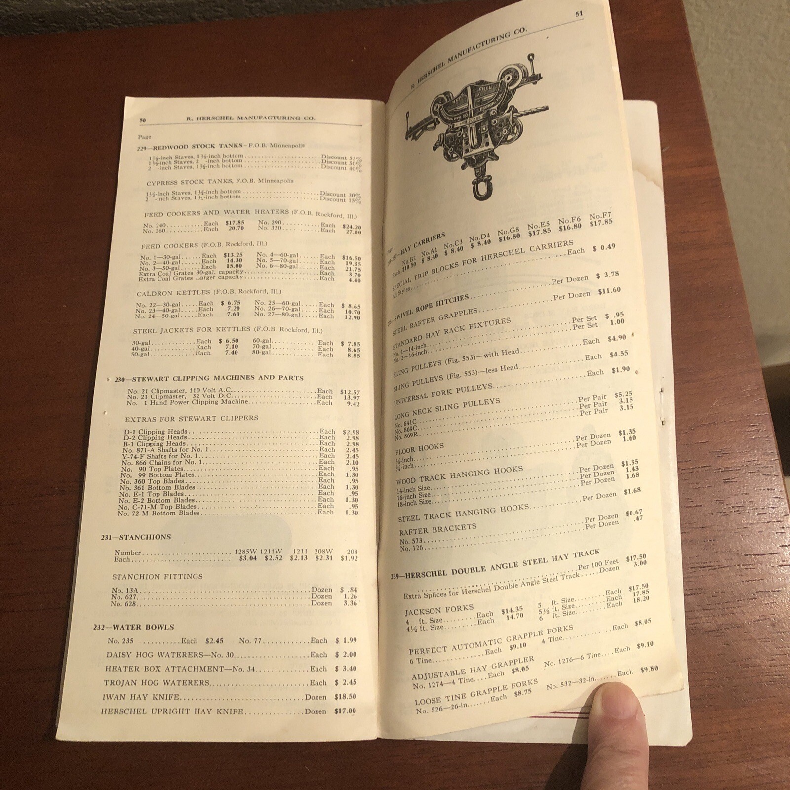 1937 HERSCHEL MANUFACTURING Price List ~ Catalog 83 ~ East Peoria, IL ~ VINTAGE