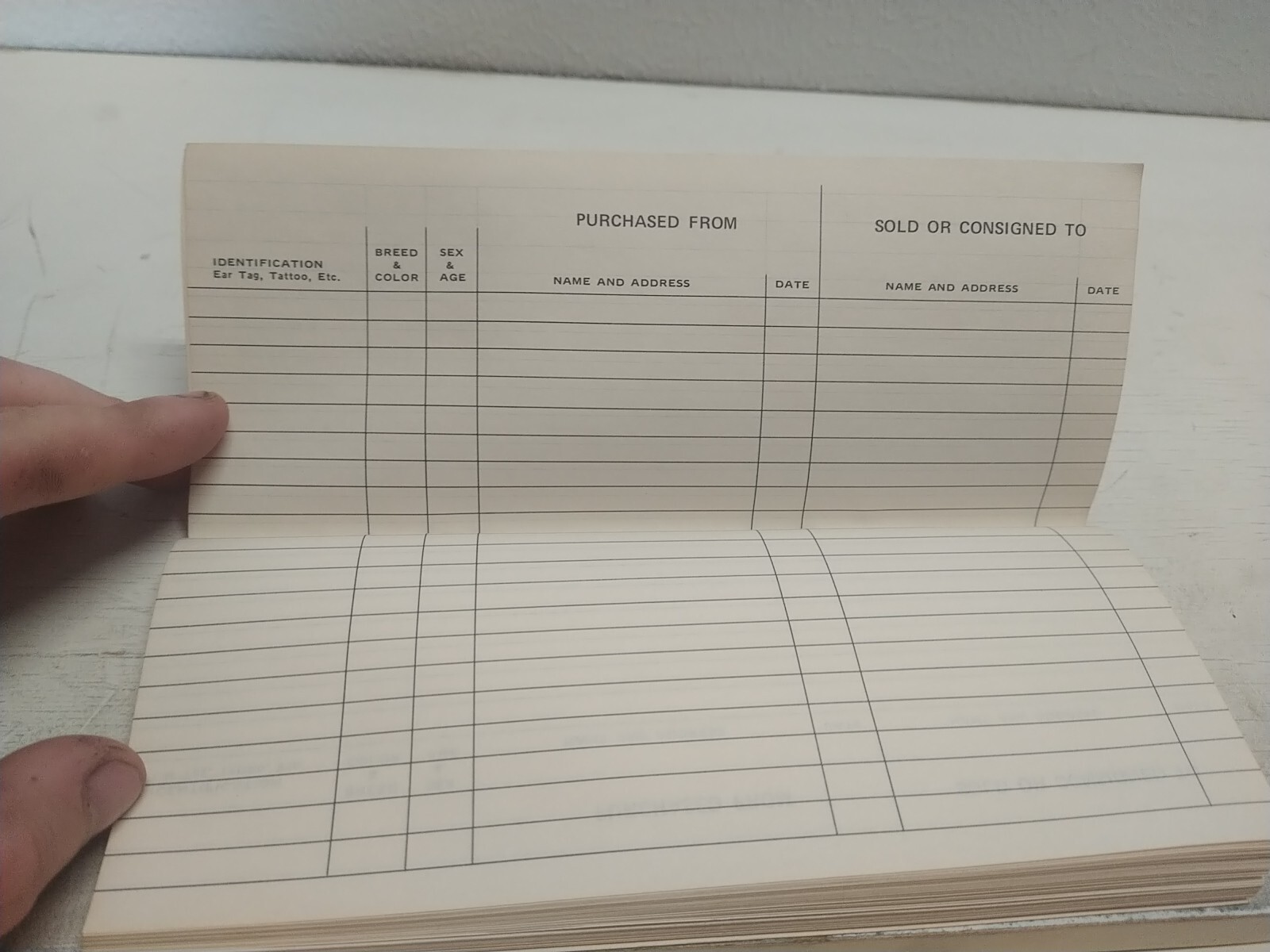 Indiana Animal Health Livestock Dealer Transaction Record Book Vtg Local Farm SC