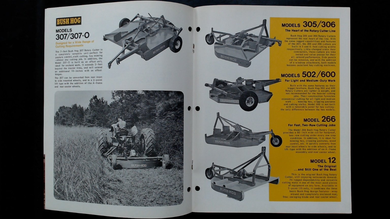 Bush Hog Rotary Cutter Line Vintage Agricultural Brochure Seima AL