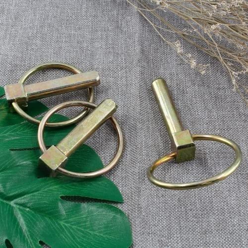 6 Heavy Duty Lynch Pins 3/8 Inch Round Linch Pin Lock Clip for Farm Tractors