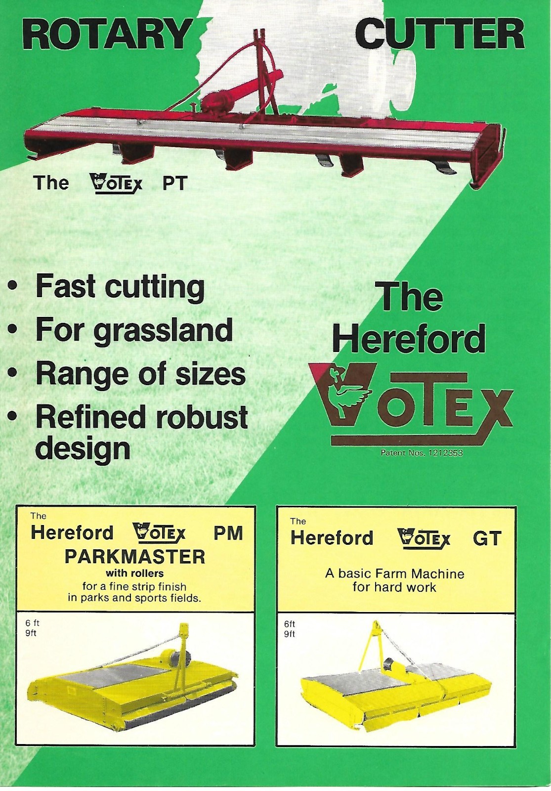Farm Equipment Data Sheet – Hereford – Votex – Rotary Cutter – Brochure (F9338)