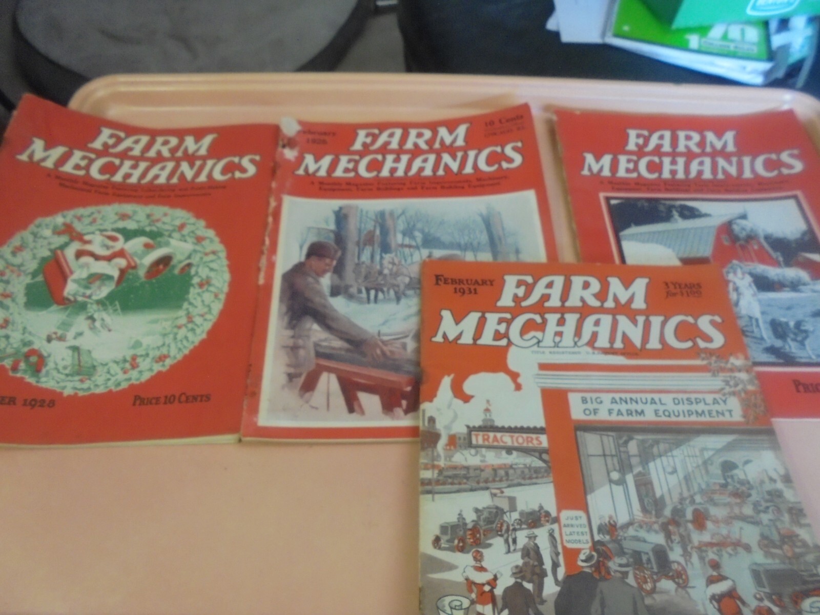 Vintage Lot of Four 1928, 1931 Farm Mechanics Magazines