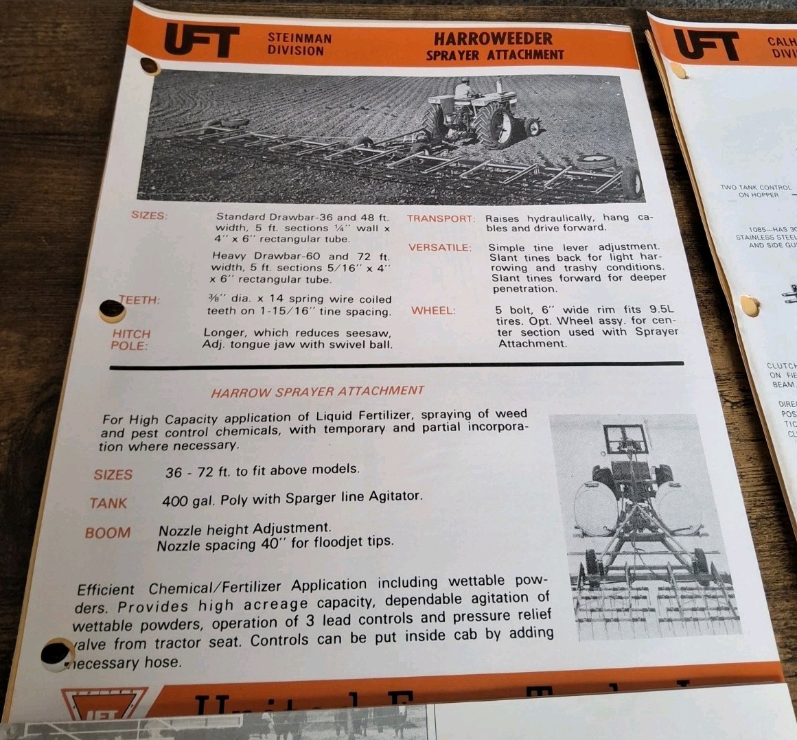 United Farm Tools Inc For Every On-the-farm Need Catalog & Attachments Brochures