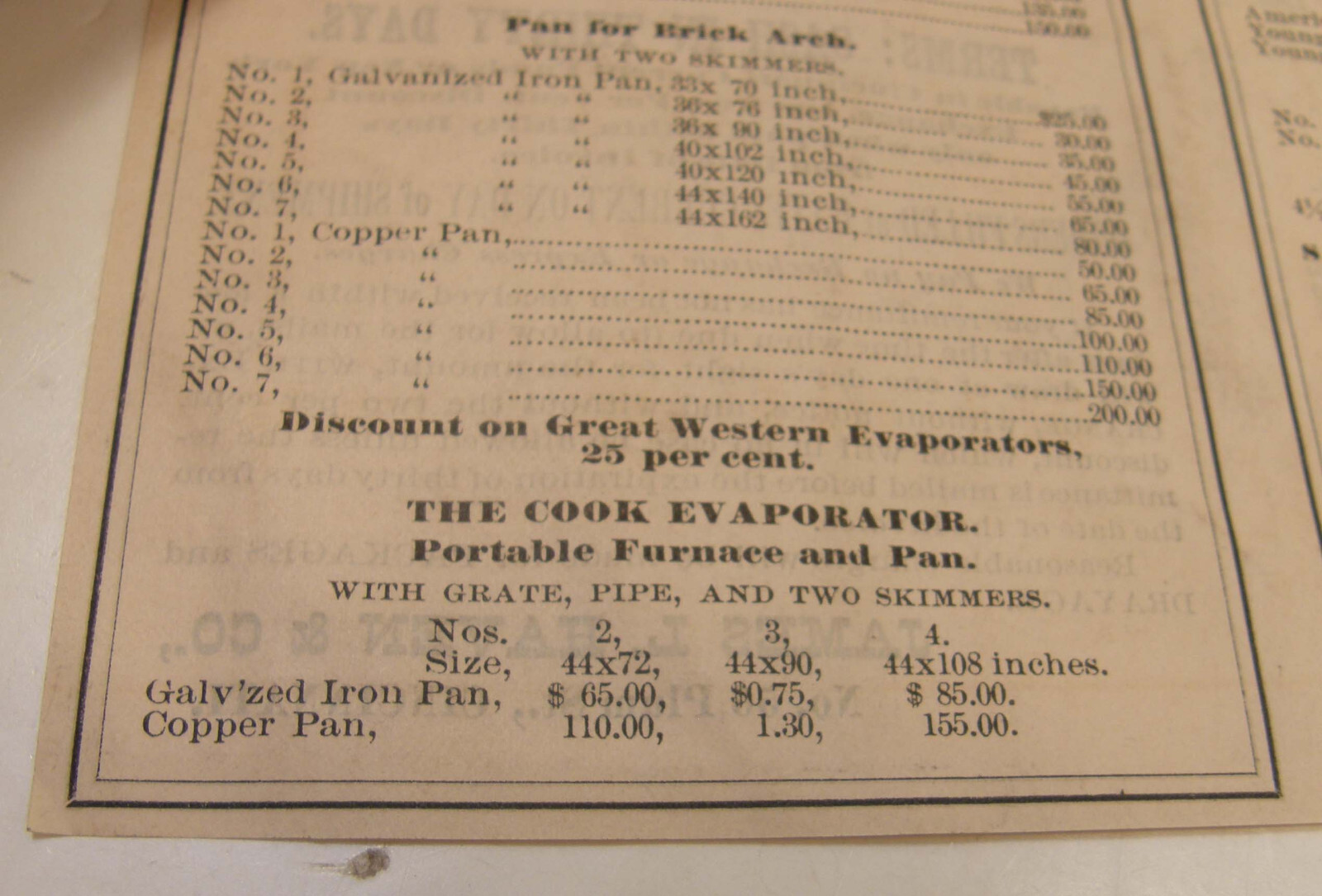 ANTIQUE 1878 AGRICULTURAL MACHINERY PRICE LIST JAMES HAVEN & CO CINCINNATI OH