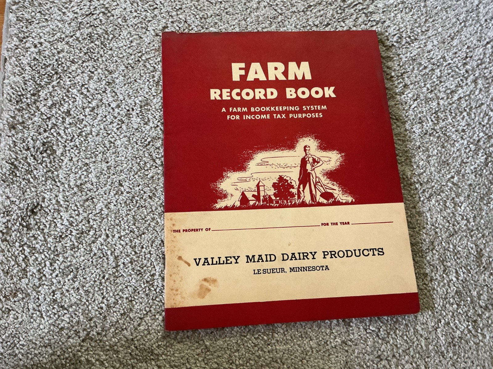 Vtg. Farm Acct. Record Book Valley Maid Dairy Products, Le Sueur, Minnesota