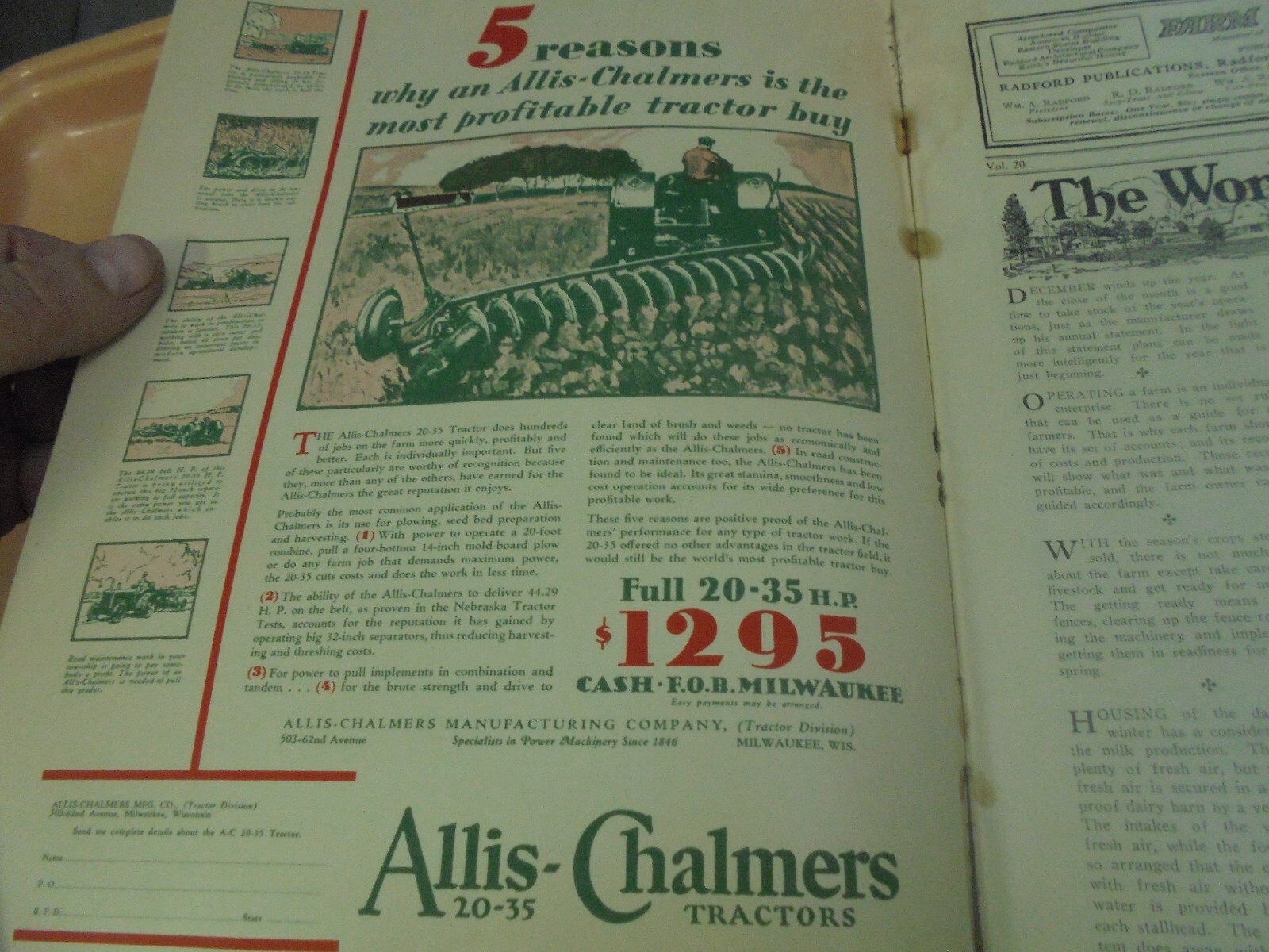 Vintage Lot of Four 1928, 1931 Farm Mechanics Magazines
