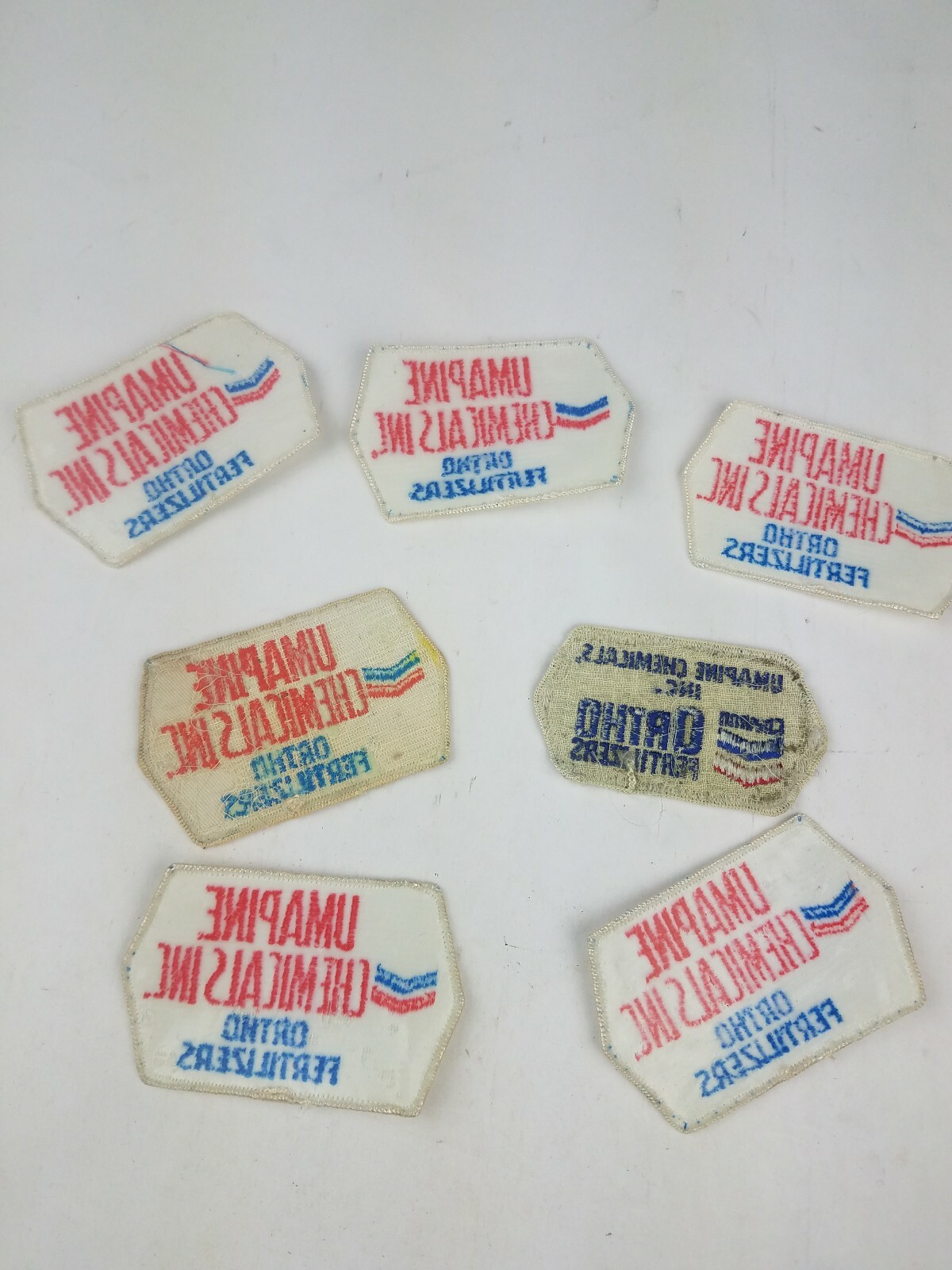 Vintage Lot of 7 Chevron Umpaine Chemicals In Ortho Fertilizers Patches
