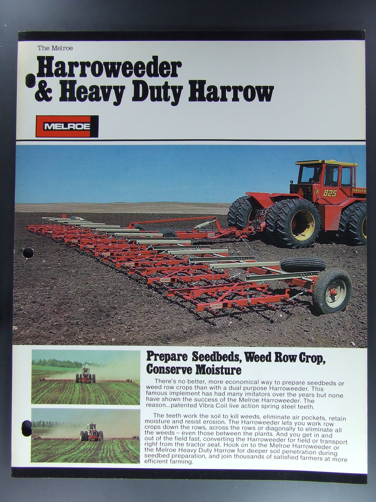 Melroe Harroweeder Heavy Duty Harrow Dealers Brochure Tractor Farming