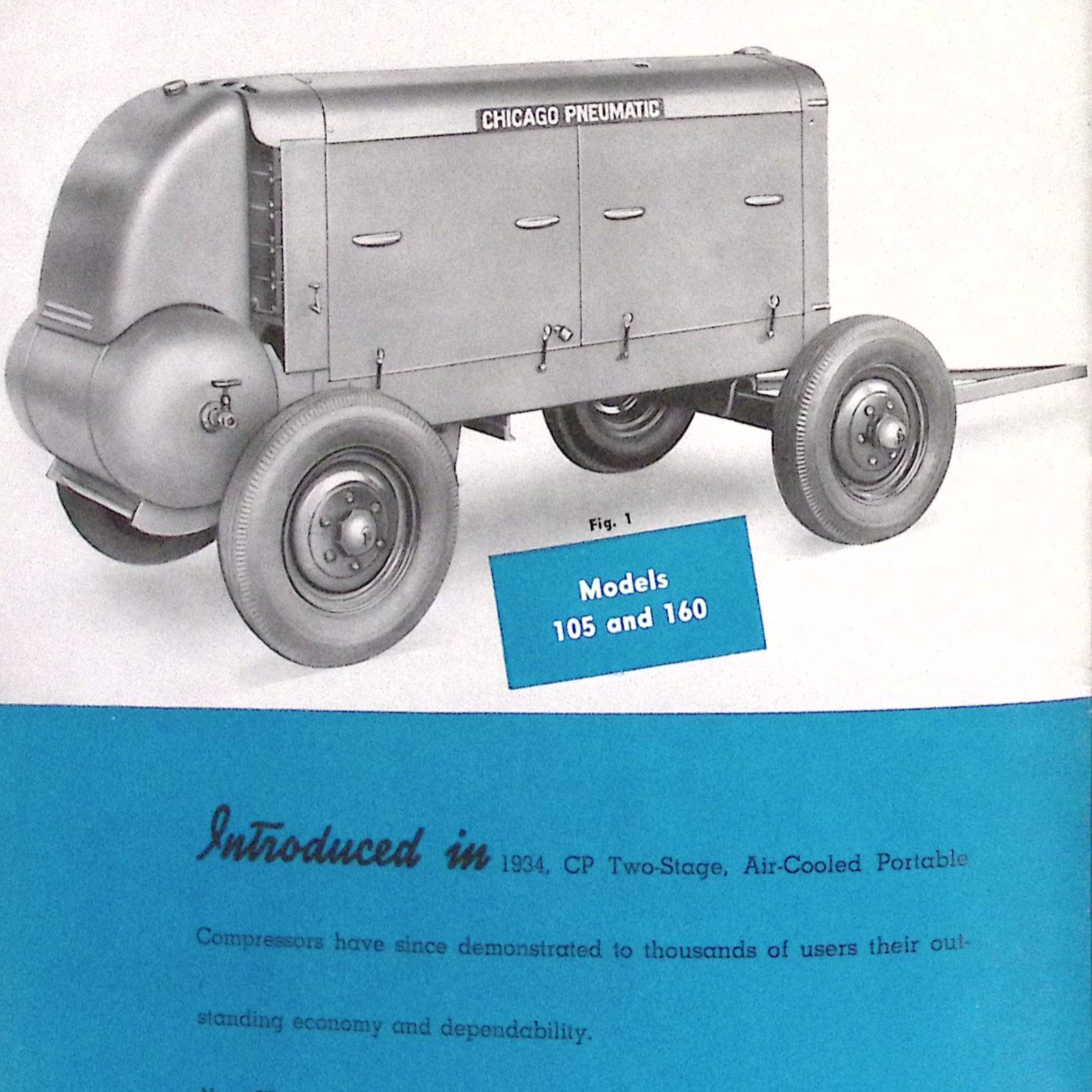 1946 Portable Compressors Bulletin 758-3 Chicago Pneumatic Tool Co Brochure