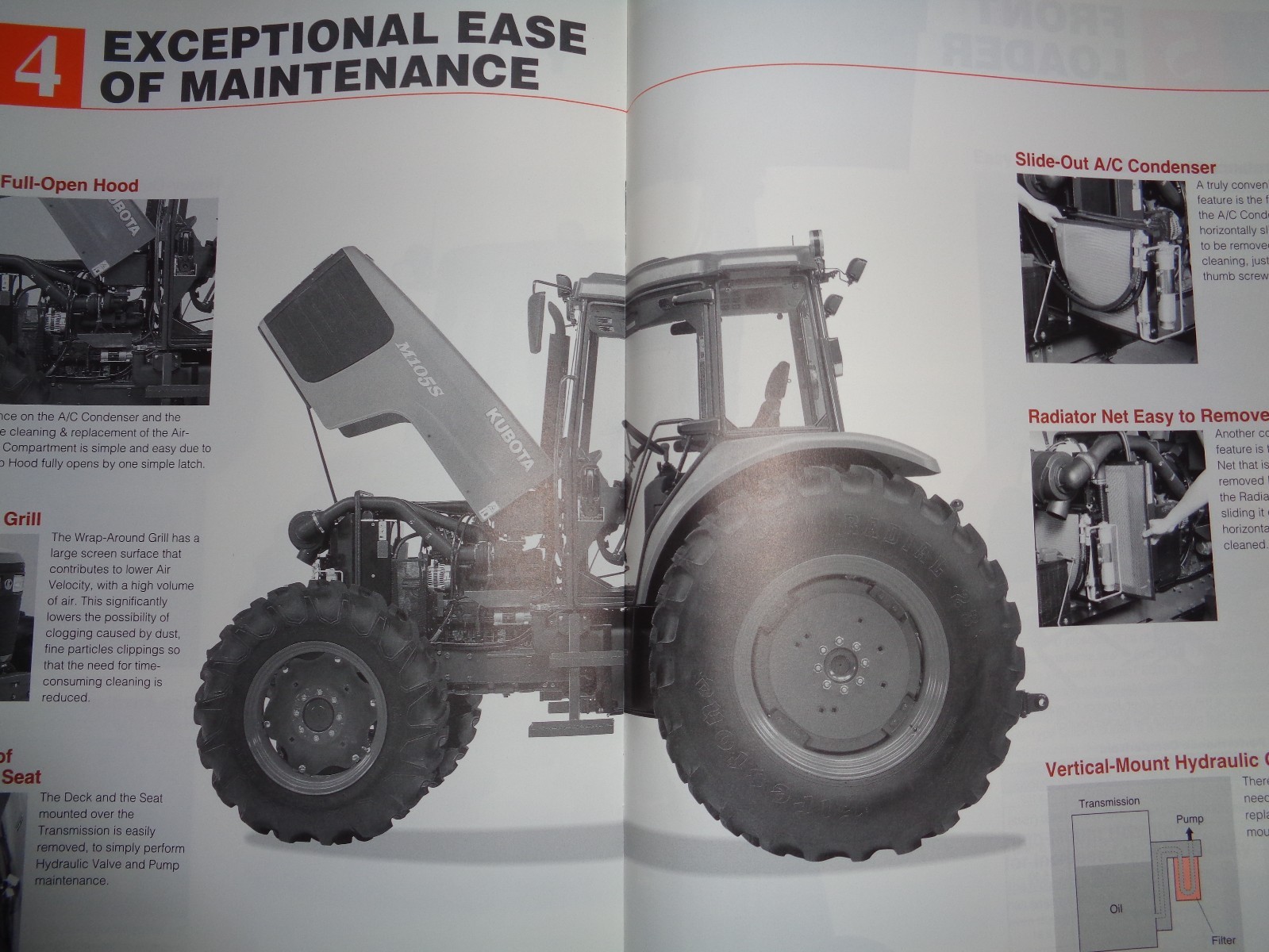 Kubota Dealers M105S Tractor Sales Brochure literature ad advertising very good