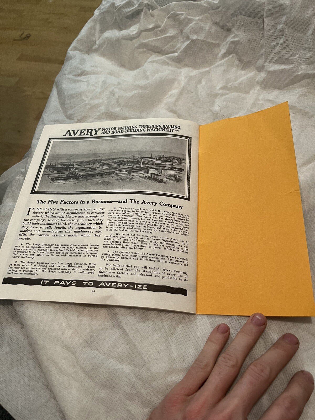 THE 1923 AVERY COMPANY AVERY LINE CATALOG VINTAGE ORIGINAL PRINT