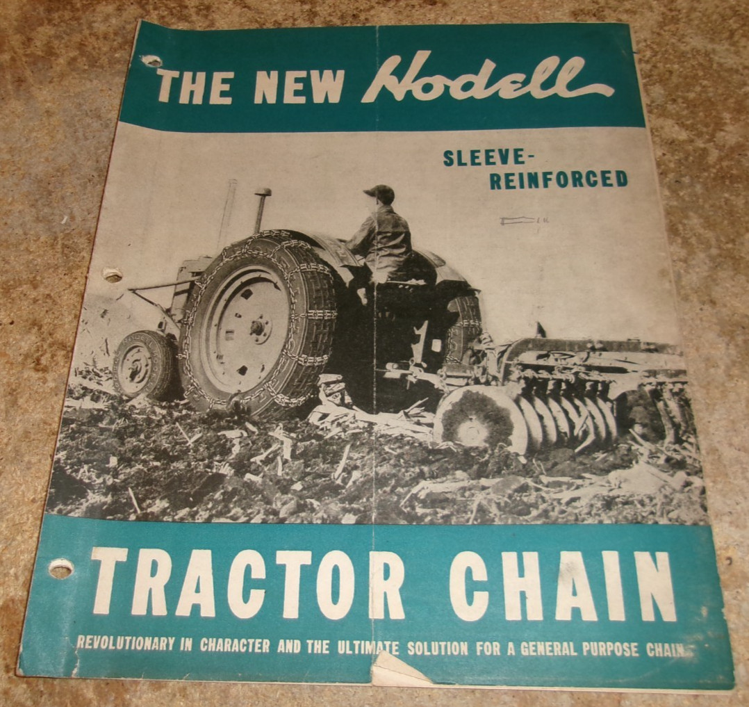 vintage hodell 4 page tractor chains brochure see description good used