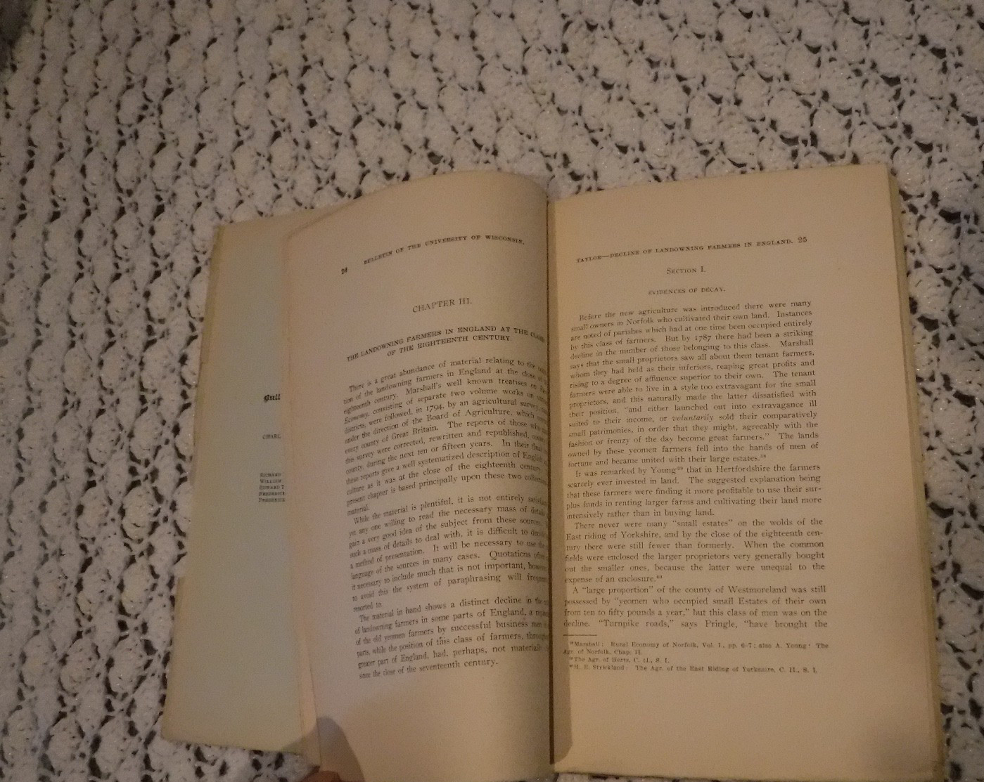 THE DECLINE OF LANDOWNING FARMERS IN ENGLAND BY HENRY C TAYLOR VINTAGE 1904 UW