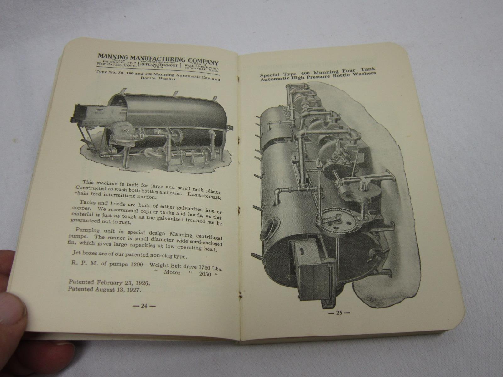 Manning Mfg Co Catalog Rutland Vermont 8th Ed Vtg Old Antique Farm Milk Machine