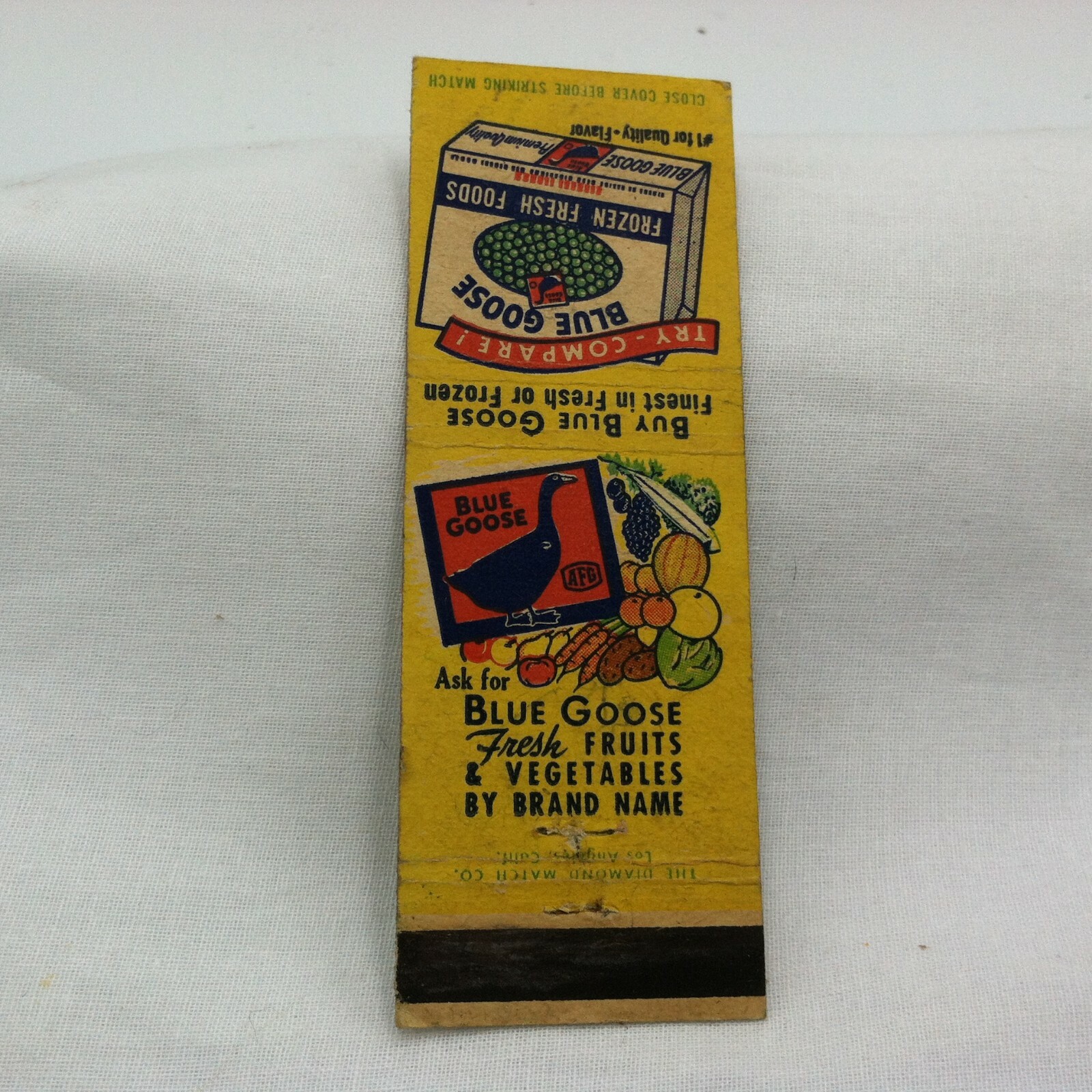 Blue Goose Fruits & Vegetables matchbook American Fruit Growers AFG