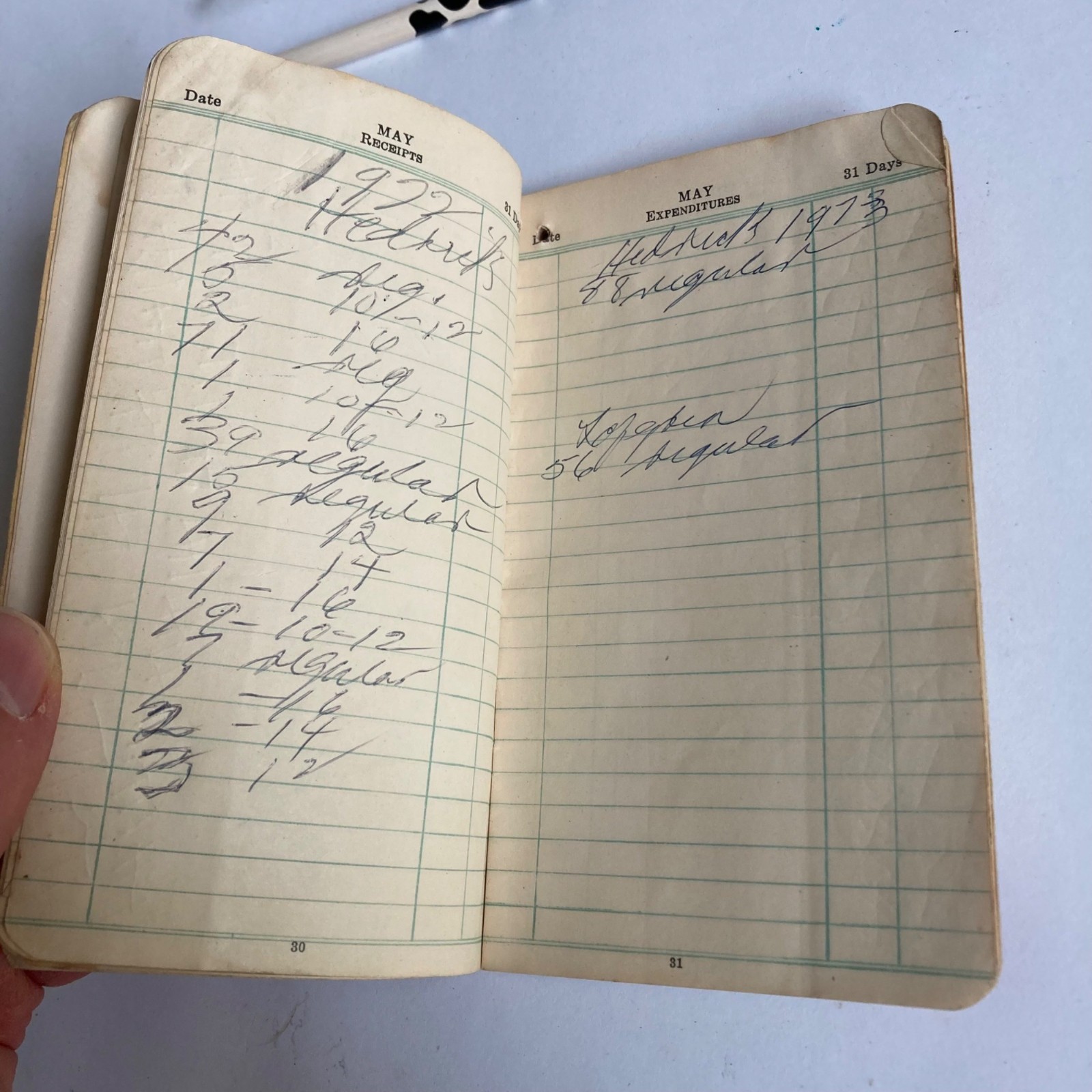 Vintage 1949 Farmer&rsquo;s Pocket Ledger, 1972 Memo Book & REAL Dairy Pencil