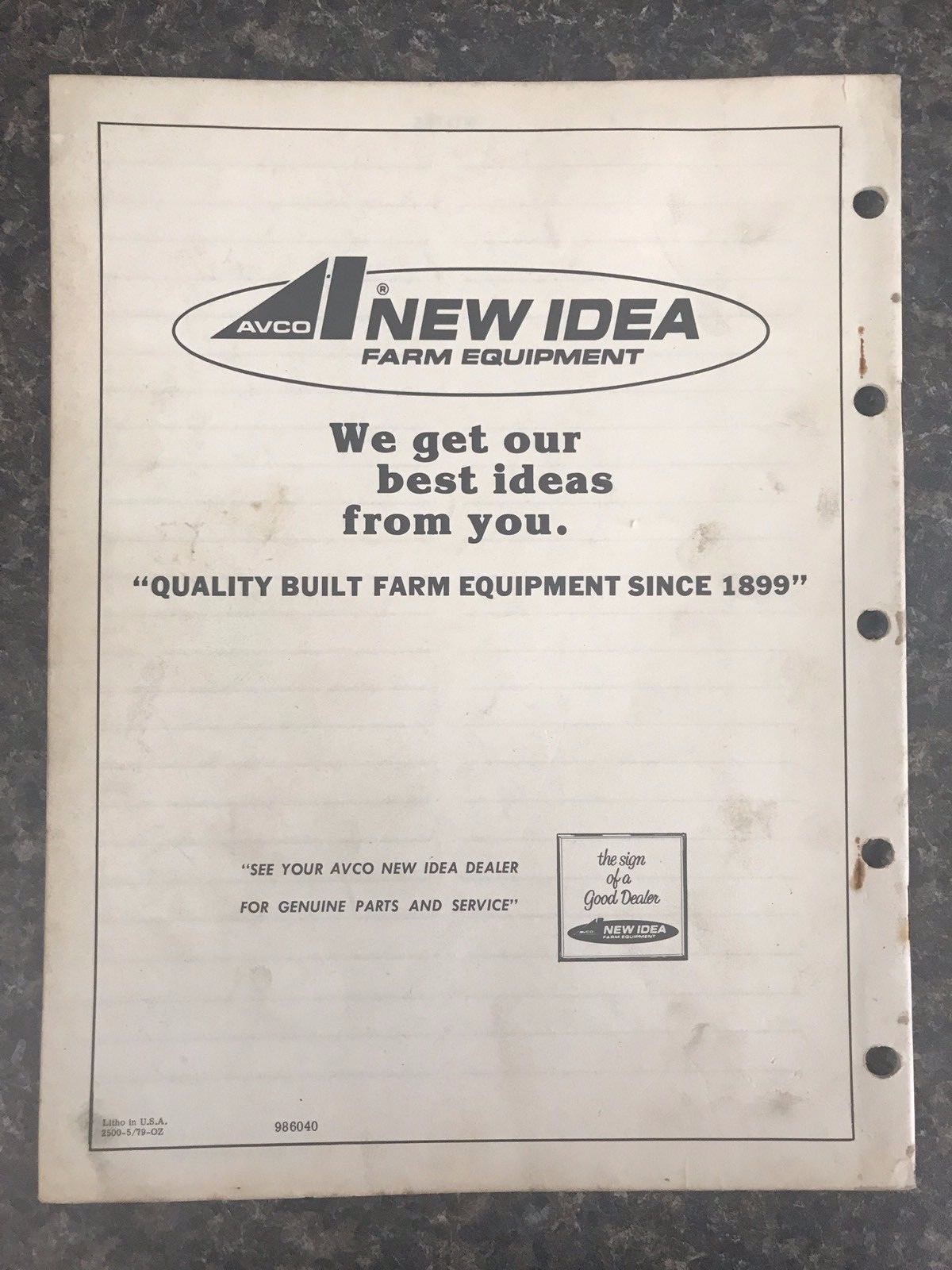 New Idea Nos. 483N-W, 484N-W, & 486N Uni-Corn Head Operator&rsquo;s Manual No. US-204
