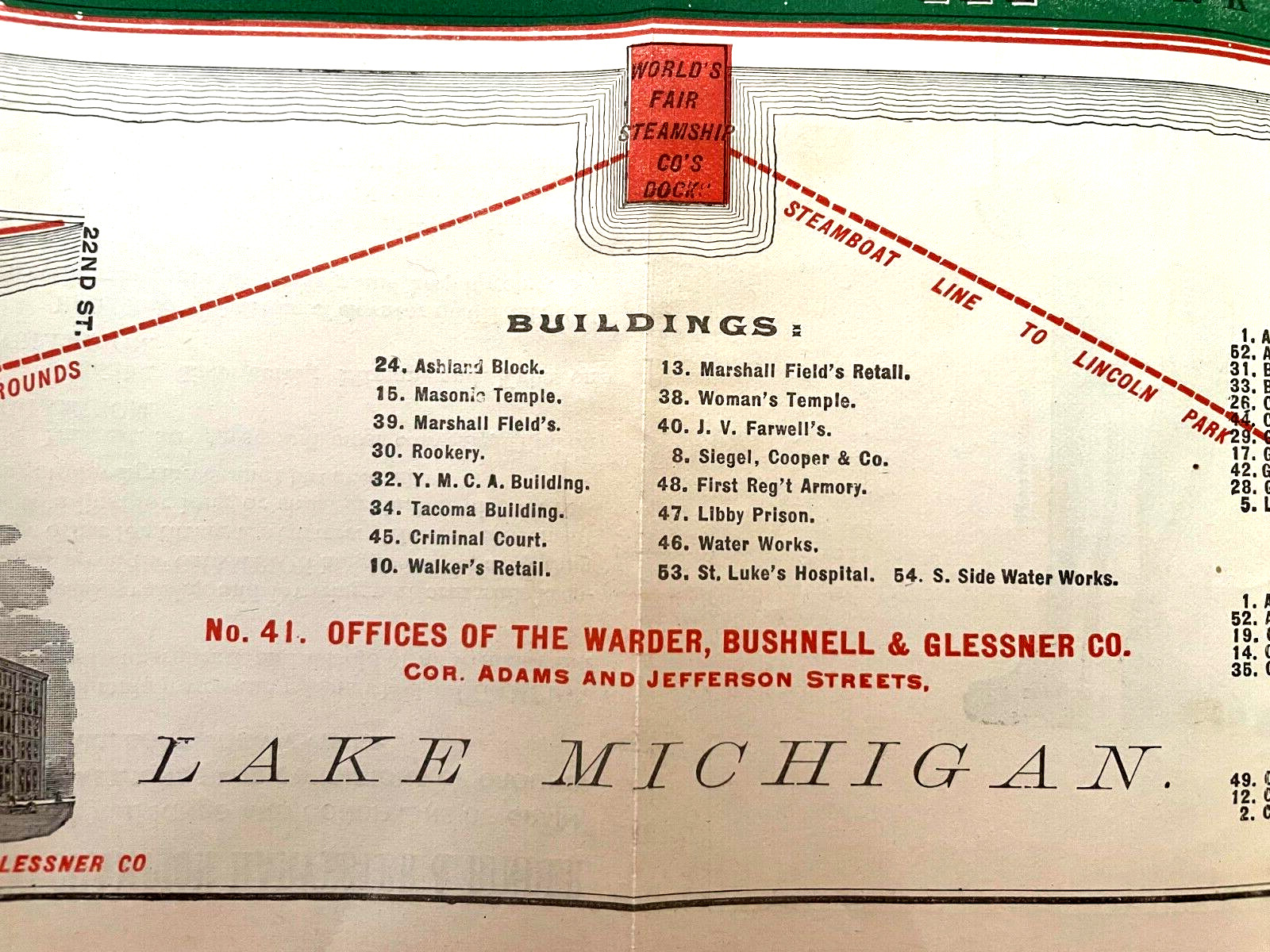 Fantastic Victorian Trade Brochure & Map « The Warder Bushnell & Glessner Co » *