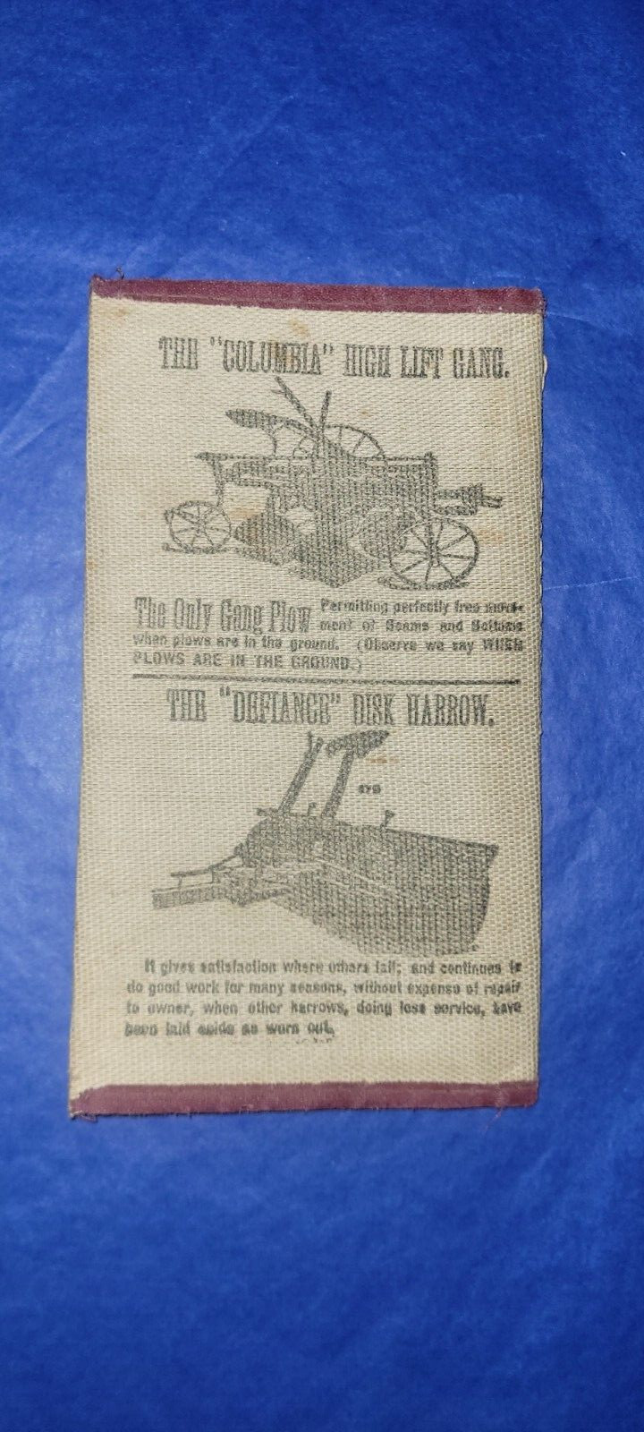 ROCK ISLAND PLOW Co 1912 Adv Notebook Implement A.D & F.S. MILLS CENTRAL CITY IA