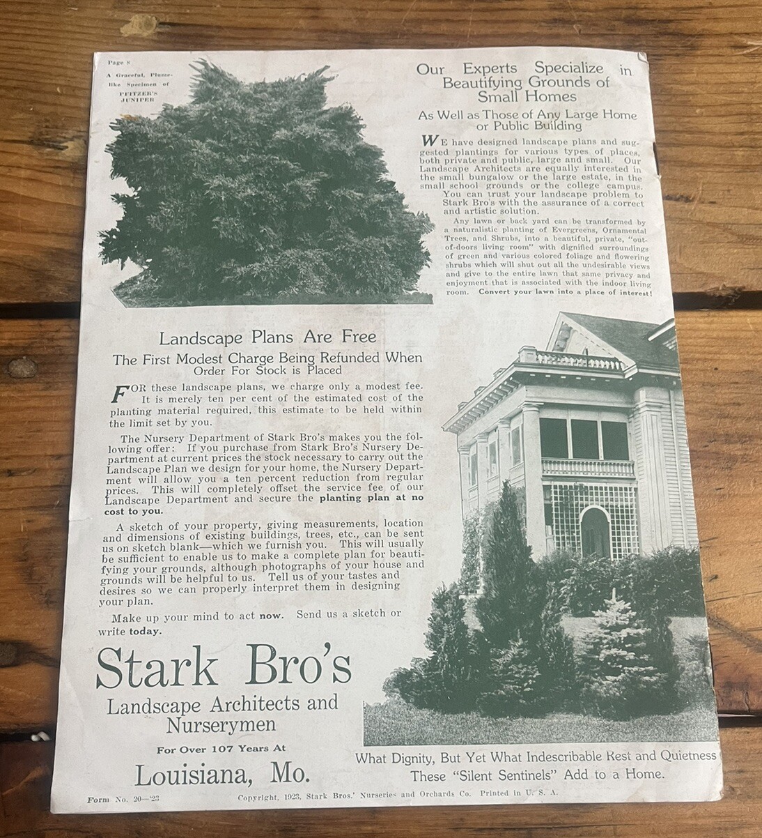 1923 Stark Brothers Advertising Nurseries Catalog Horticulture Since 1816 Rare
