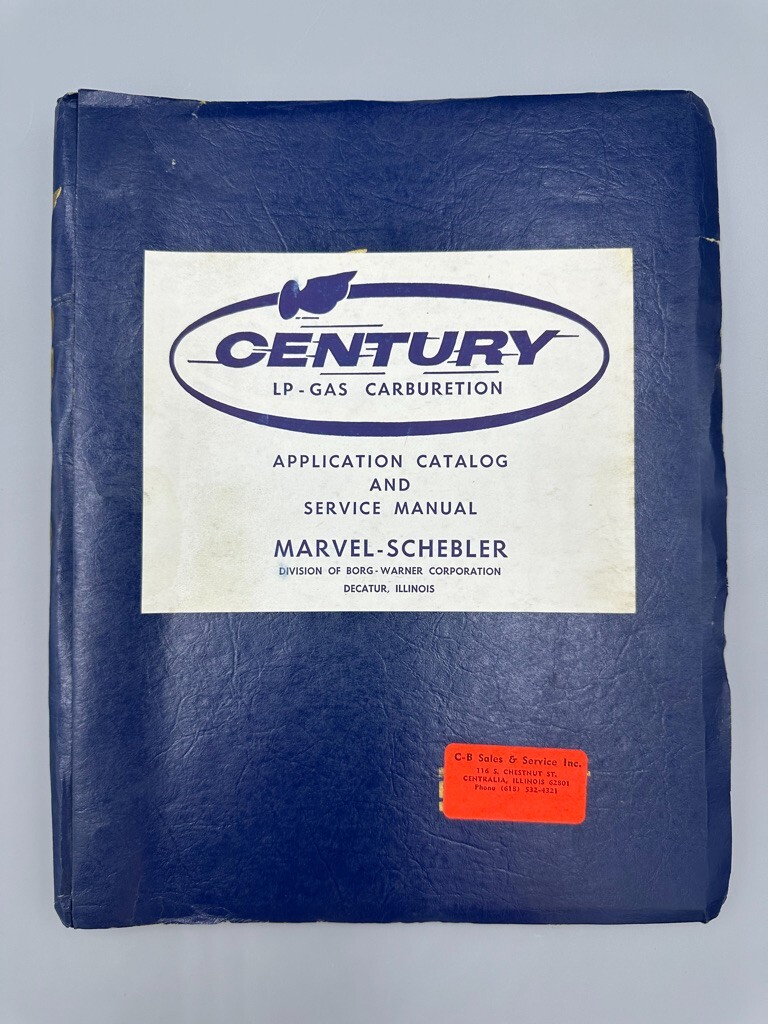 1970 Century LP Gas Carburetion ALLIS CHALMERS LIFT Ford Pinto Manual Catalog