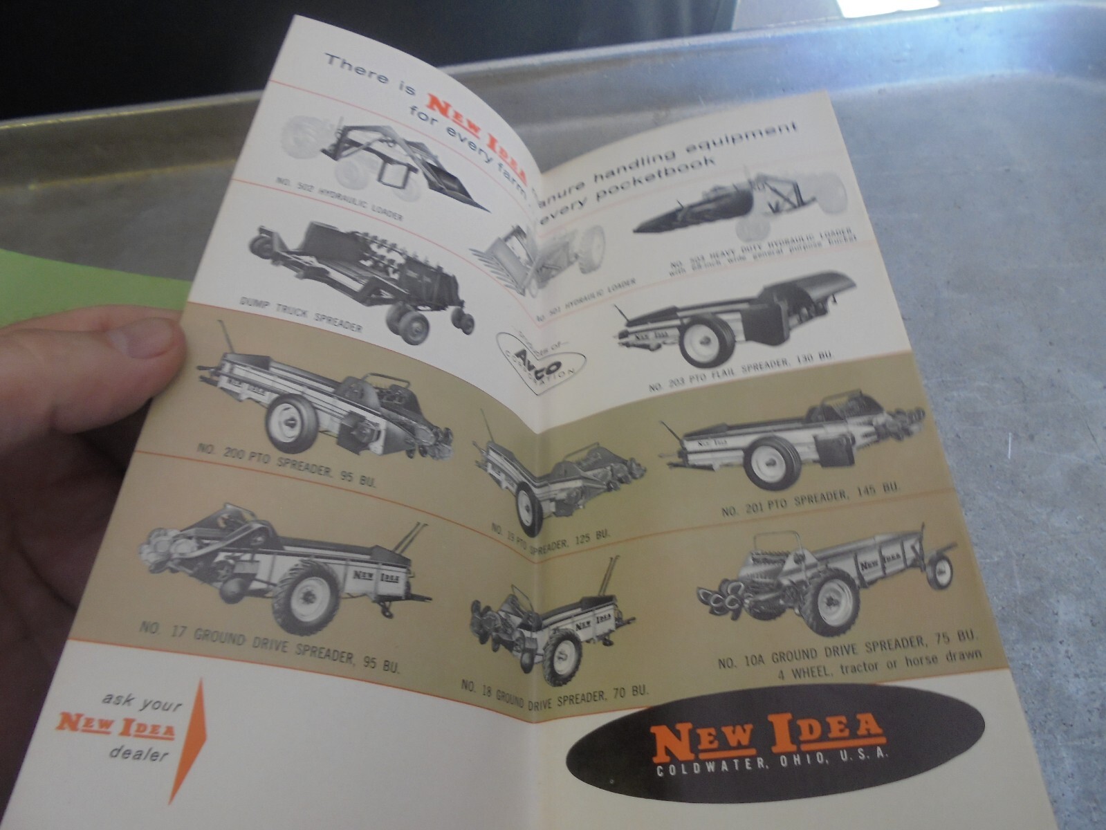 Vintage 1961 New Idea No. 201 PTO Manure Spreader Brochure