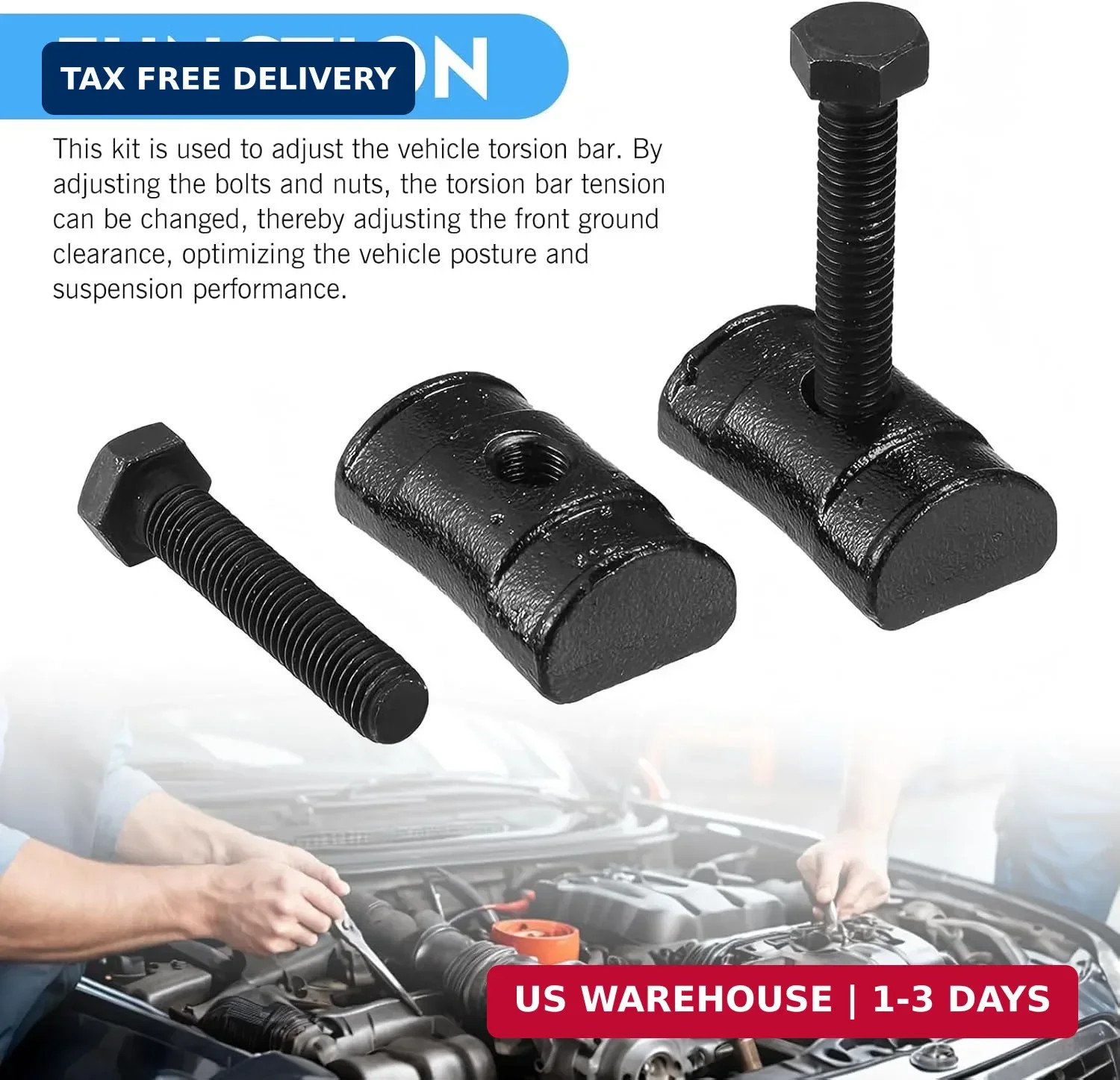 WZP 2PCS Torsion Key Tool, Torsion Bar Unloading Tool Adjustment Block Nuts with