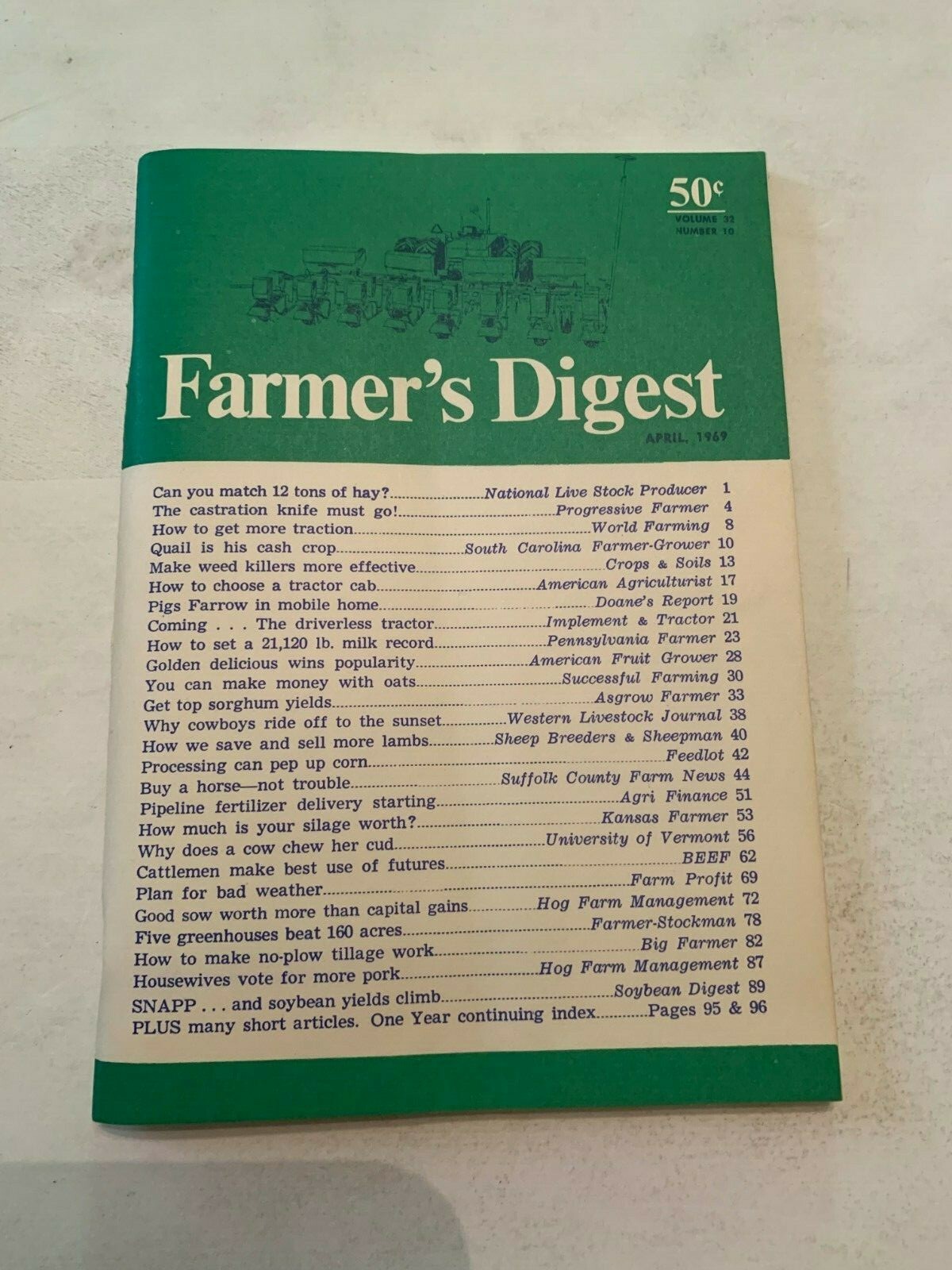 April 1969 Farmers Digest Magazine Volume 32 Number 10