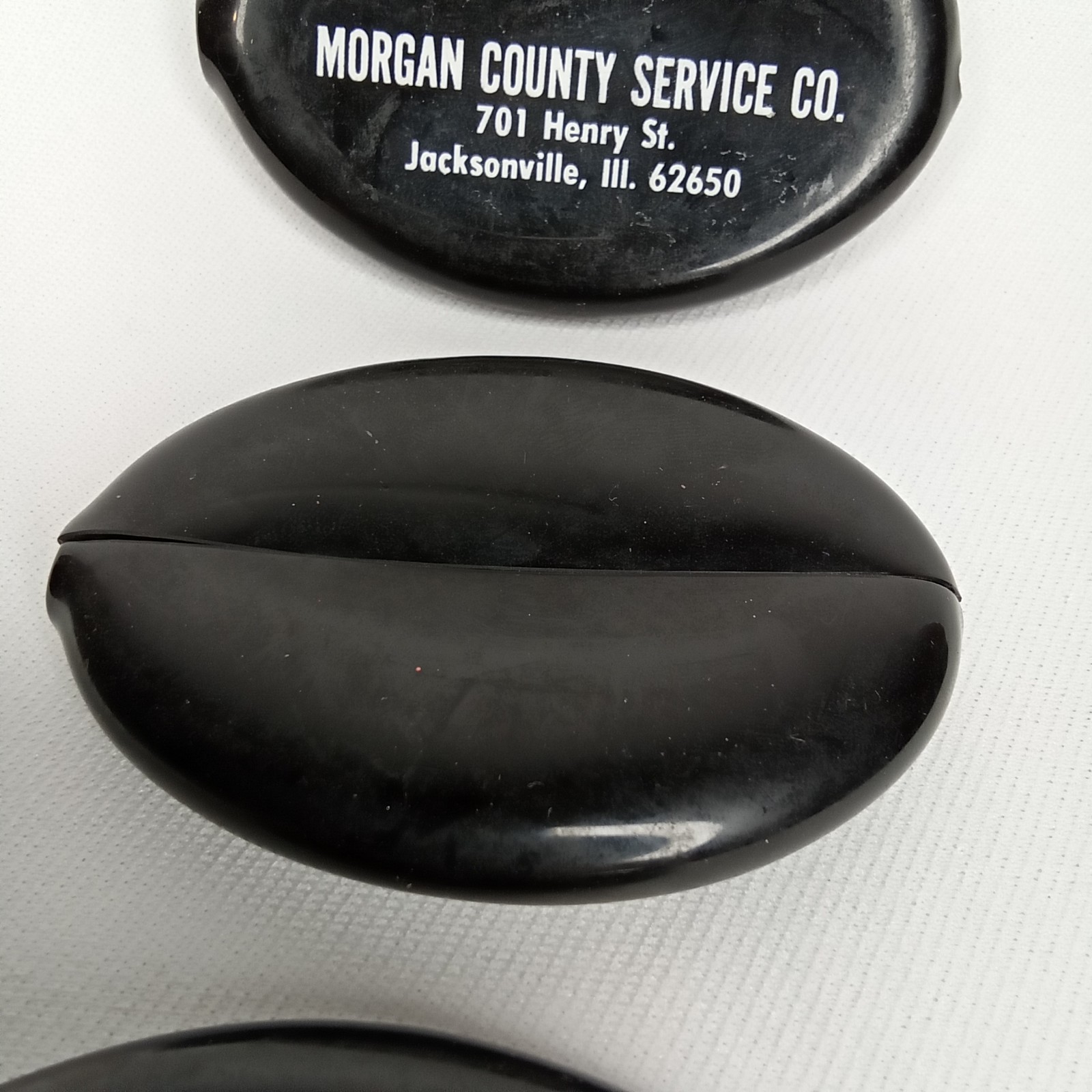 Vintage Advertising Coin Purse Set Of 3 FS Morgan County Service Jacksonville IL