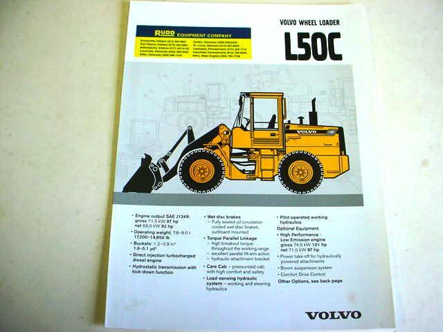 Volvo L50C Wheel Loader Brochure