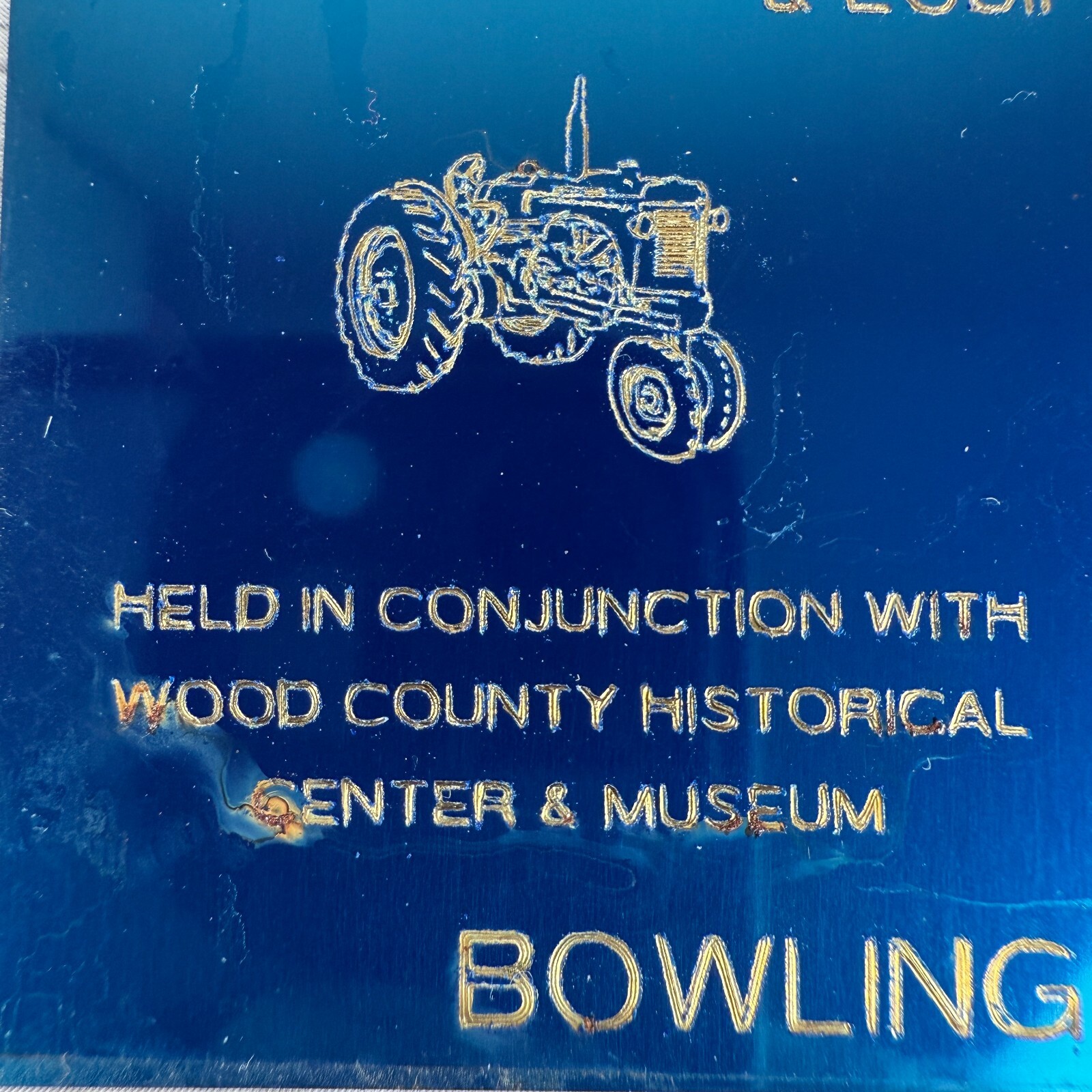 Metal Plaque Tractor Engine Show Power Yesteryear 2008 Bowling Green Ohio Museum