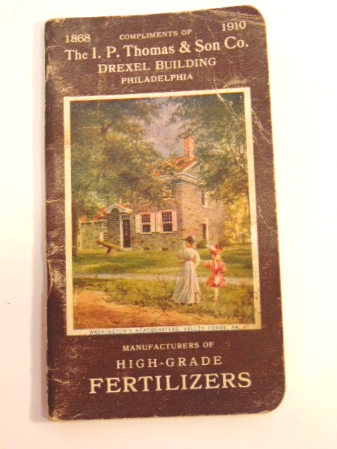 vintage circa 1909 L.P. Thomas & Son Co. fertilizer promotional pocket notebook