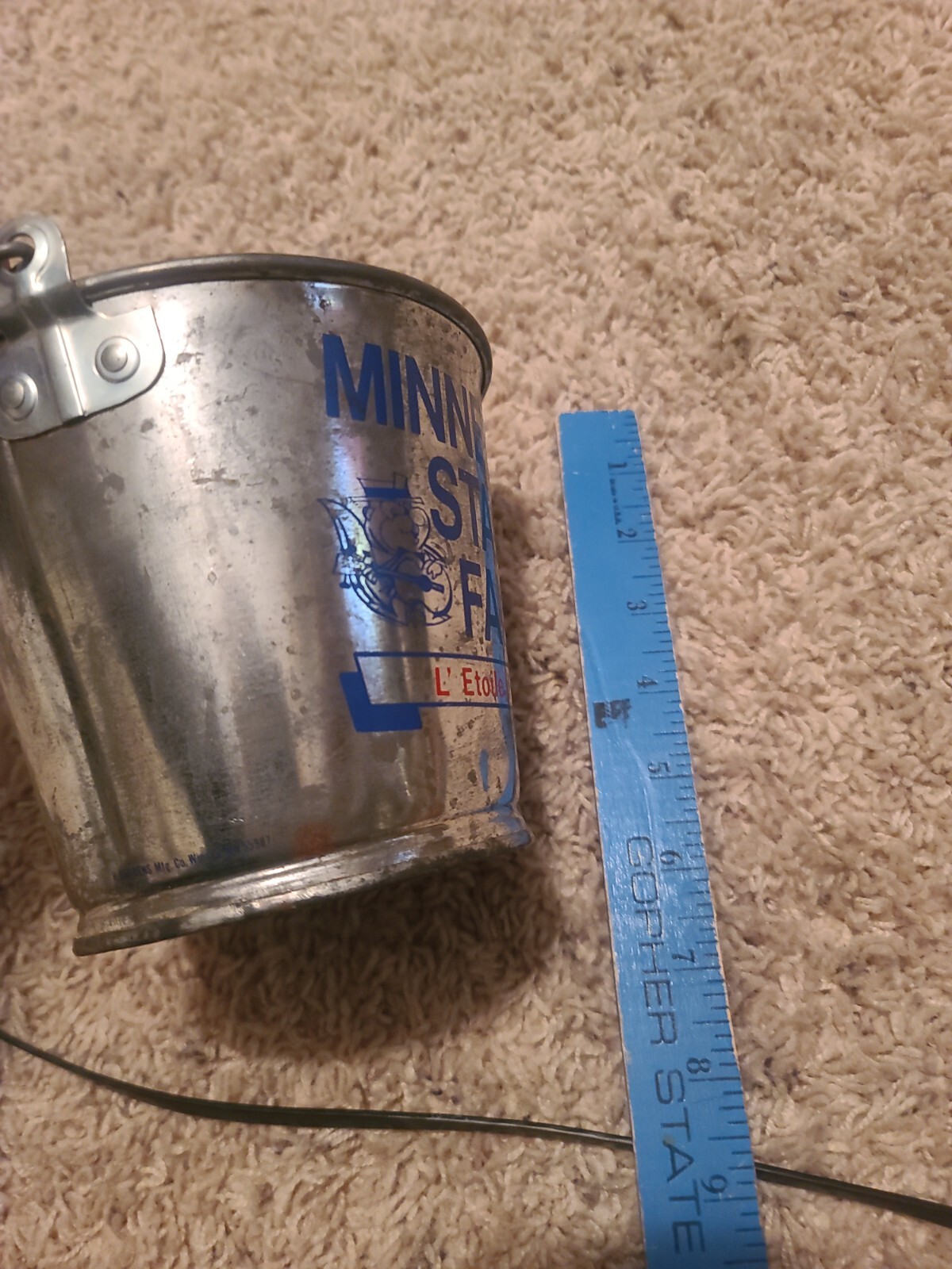 MINNESOTA STATE FAIR 6&Prime; BUCKET PAIL ADVERTISING A W HOLTE SALES ST PAUL