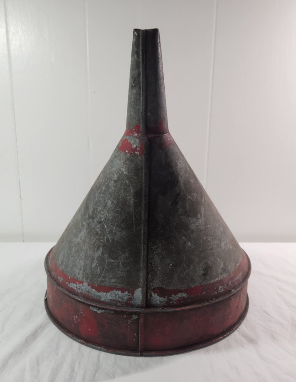 Delphos Funnel Vintage Galvanized Large Metal 14&Prime; Tall 12 1/2&Prime; dia Farm U.S.A.