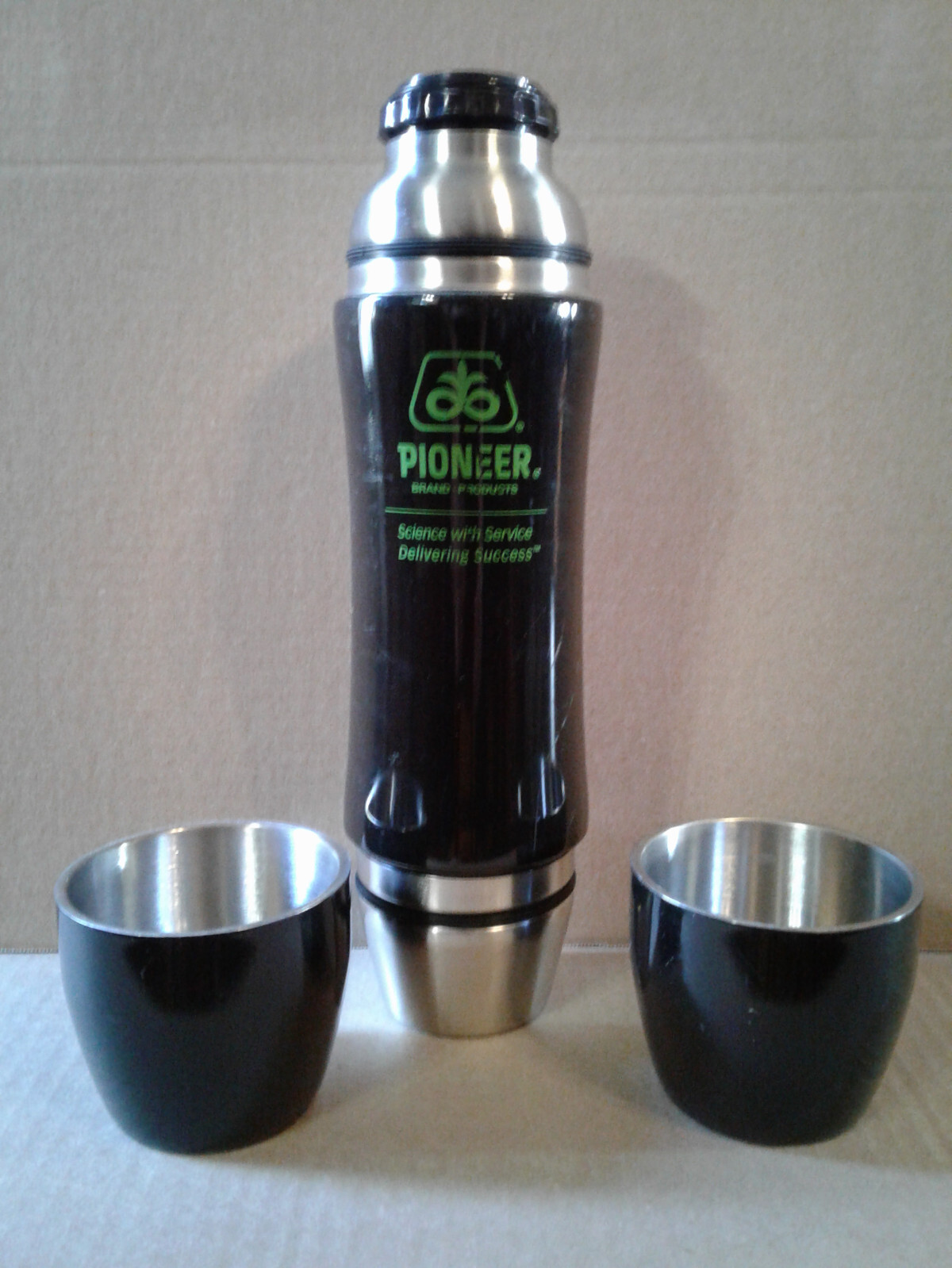 Collectible advertising PIONEER thermos.