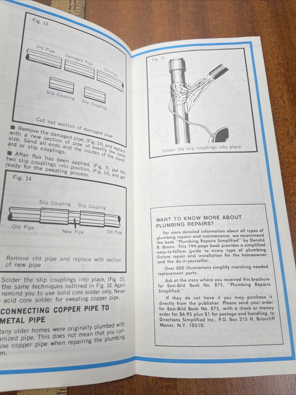 Rare 1974 Vintage Chase-Pitkin How To Work With Copper Pipe Brochure