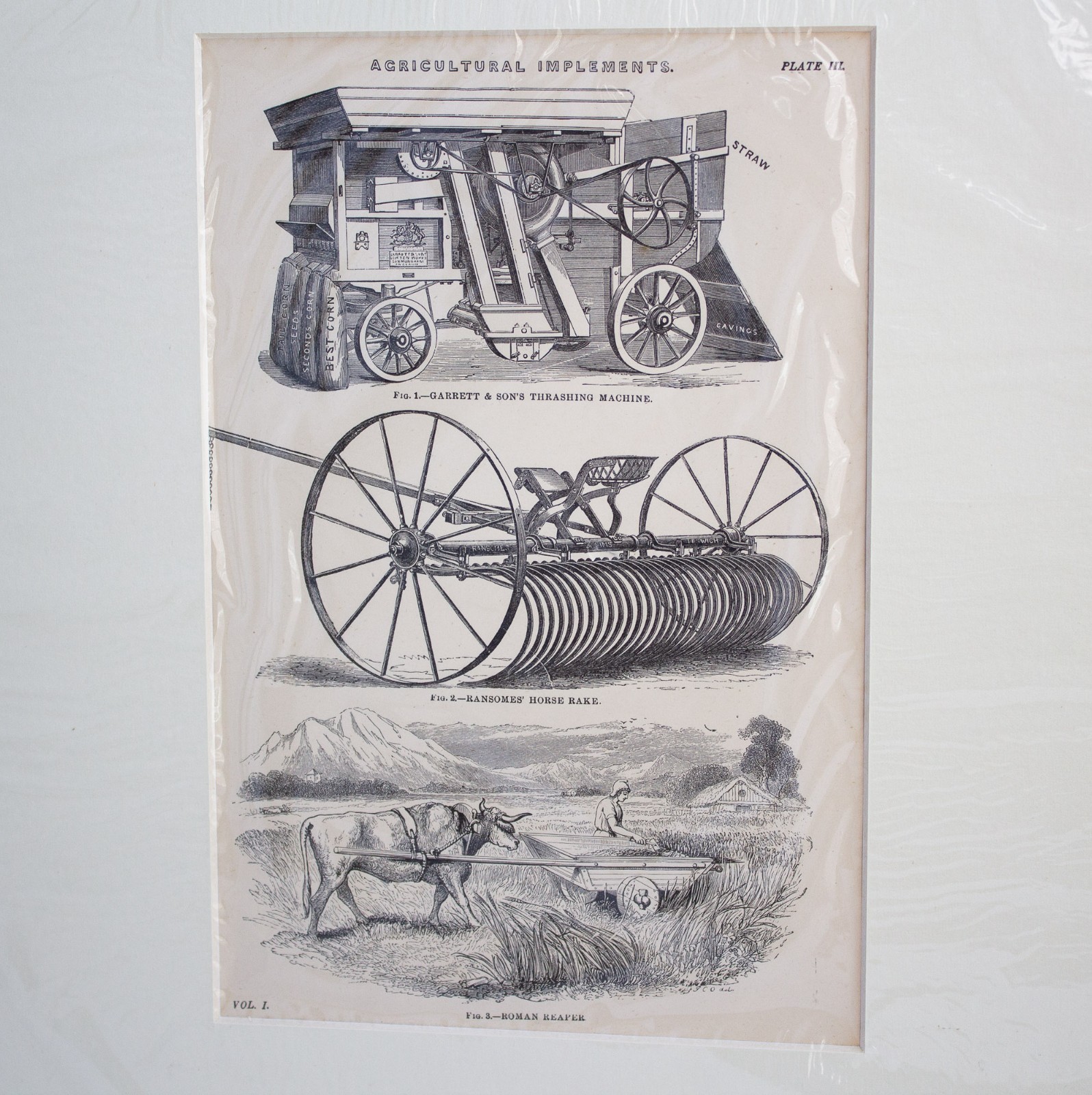 Agricultural Implements Print 19th Century Farm Machinery Sealed