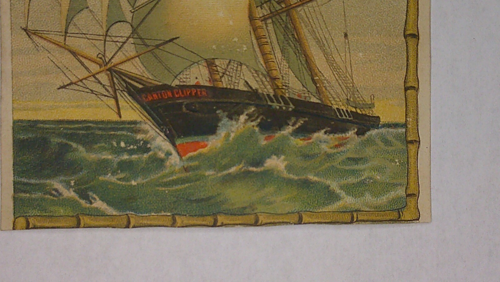 antique Trade Card P & O Plow Co. Canton, Ill. Clipper plows boat has Canton 6B