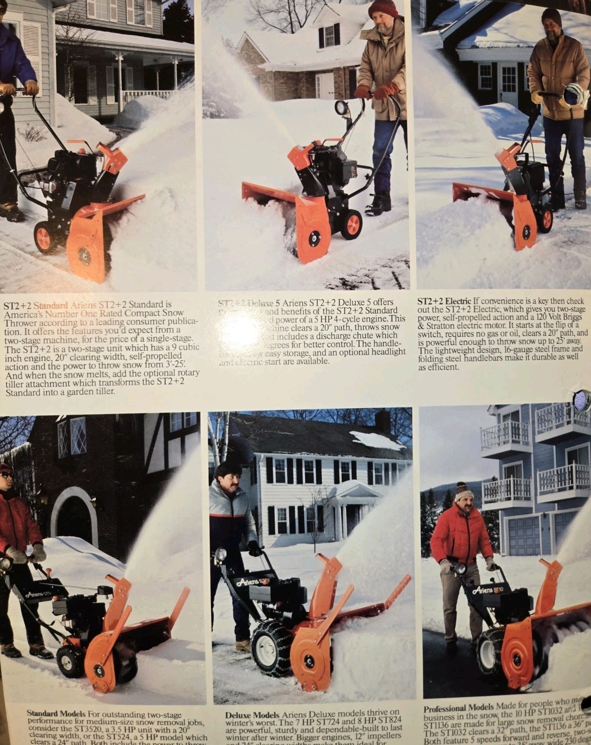 1987 ARIENS DEALERSHIP ADVERTISING BROCHURES SNOW THROWERS