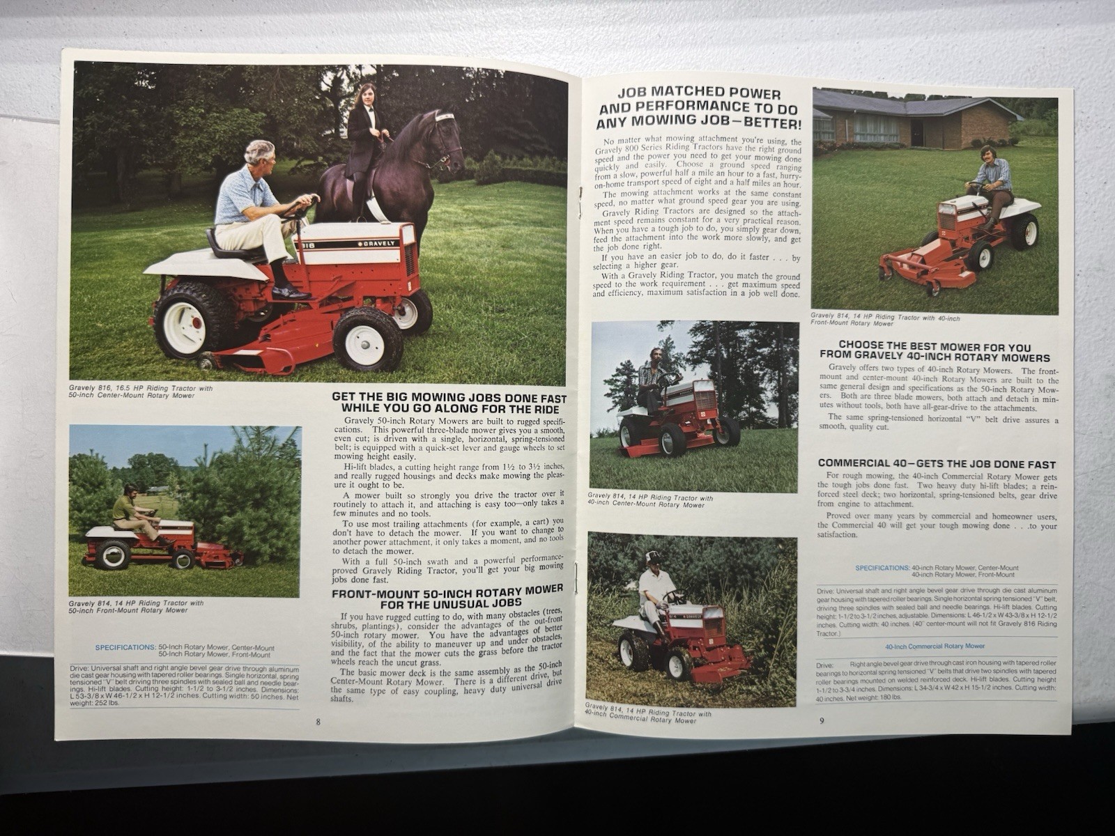 Gravely Riding Tractors Advertising Brochure March 1973 Agriculture Original