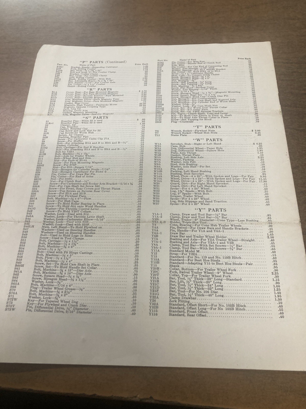 Vintage 1947 Red-E Garden Tractor Instruction Book Parts List Farm Brochure
