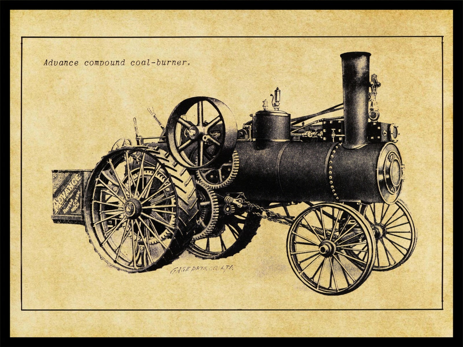 1904 Advance Compound Coal Burner Engine NEW Metal Sign: Battle Creek, Michigan