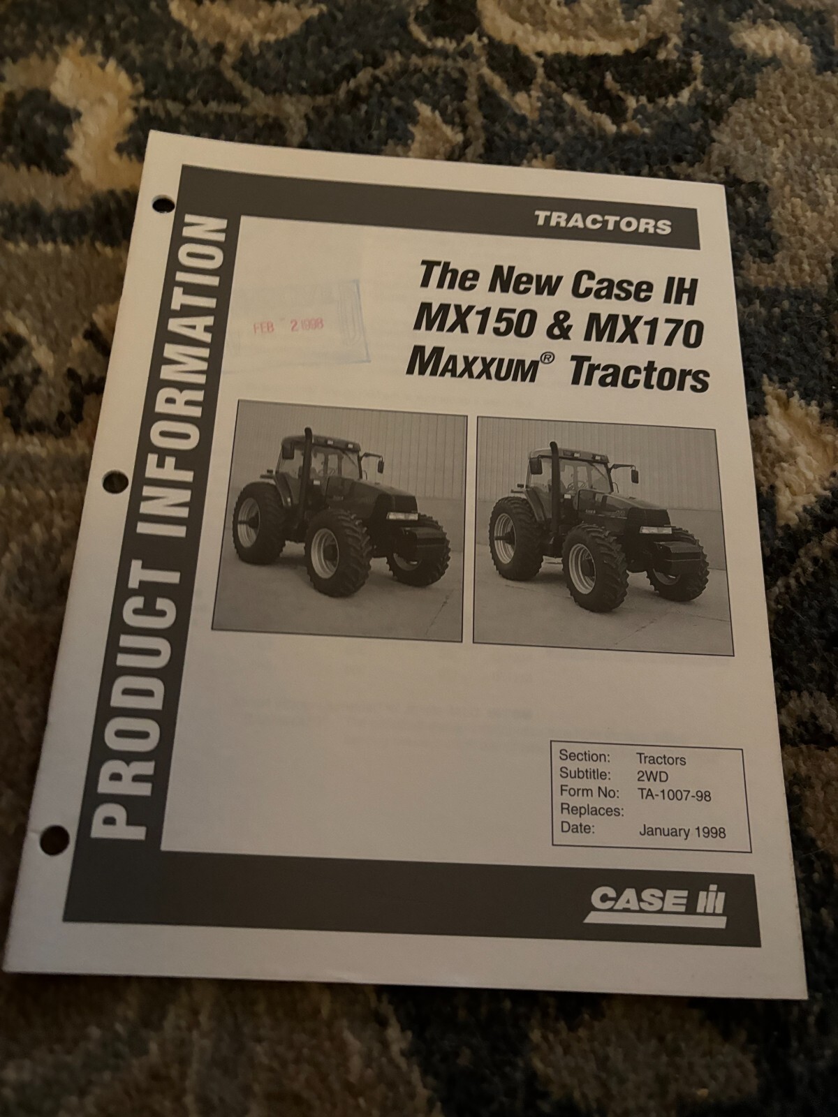 Case International MX150 MX170 Tractor Vs Competition Brochure FCCA24