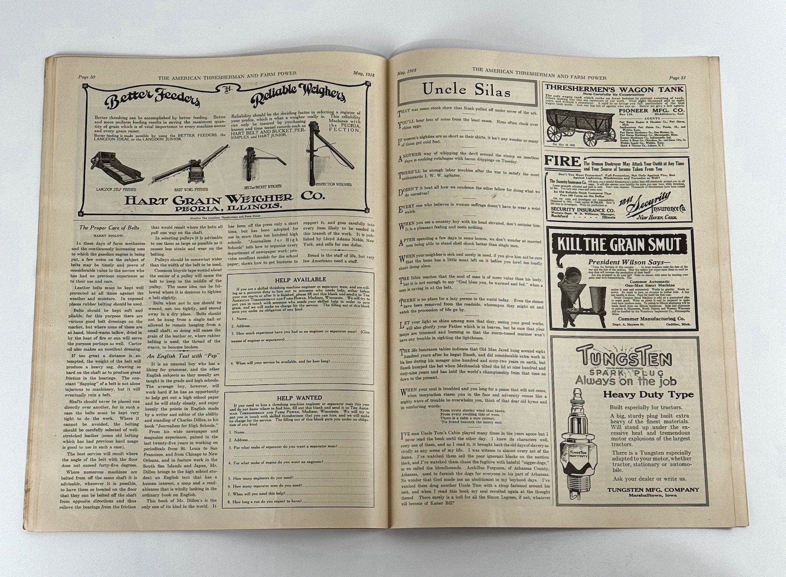 The American Thresherman & Farm Power MAGAZINE May 1918 MADISON, WIS.